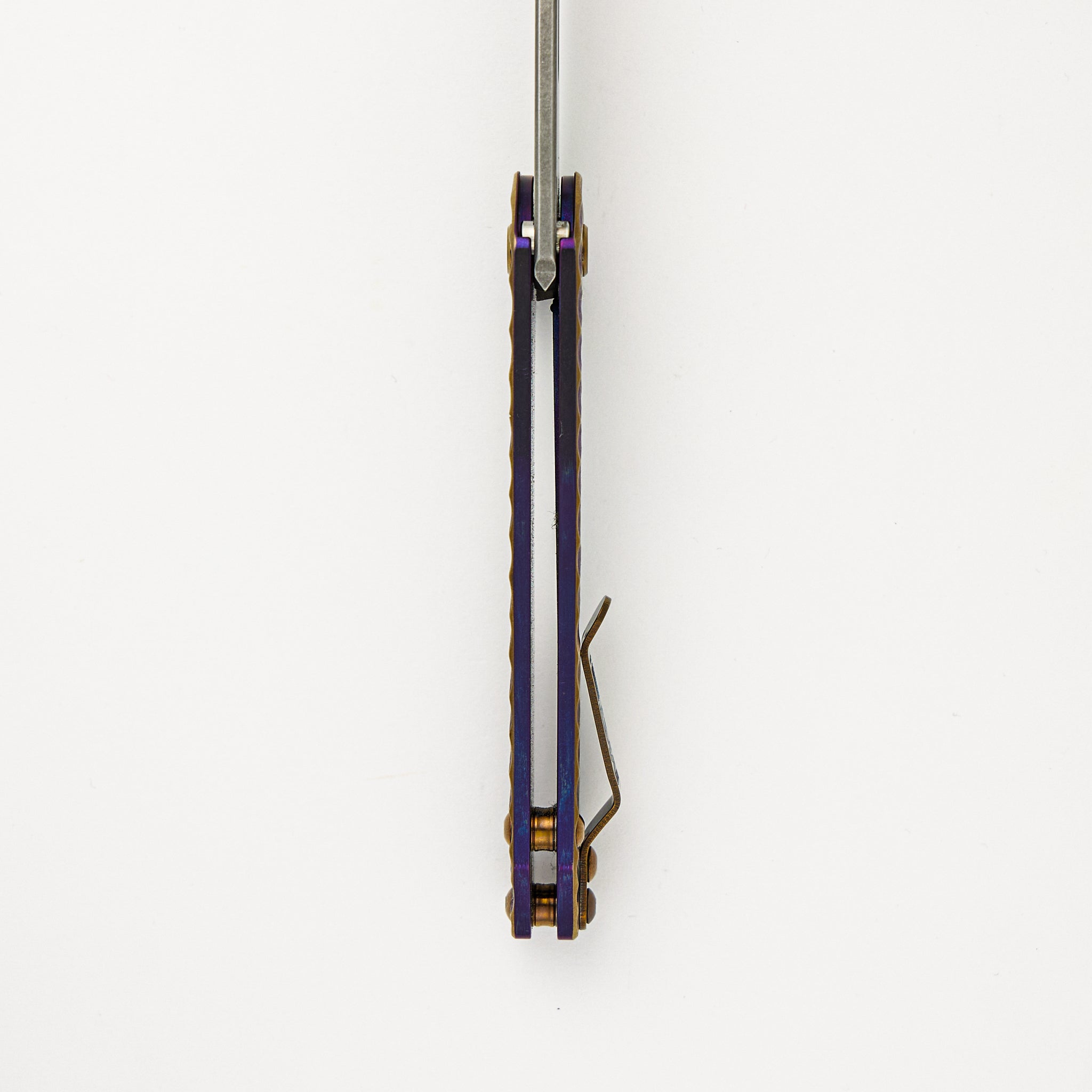 Praetorian Slim - S45VN Blade - Violet W/ Bronze "Lightning" Handle