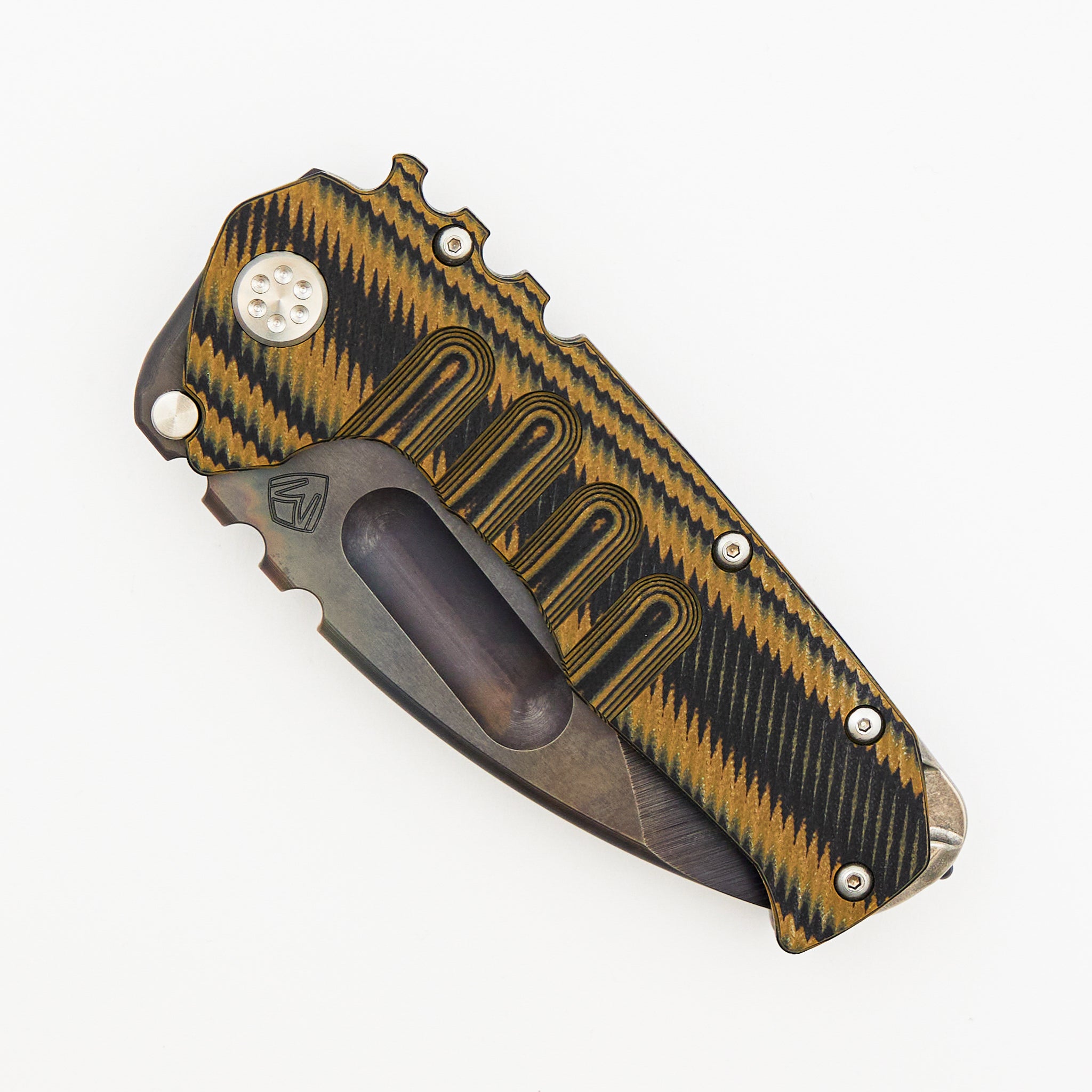 Praetorian Ti-C - Black/Tan G10 Handle - D2 Vulcan Blade