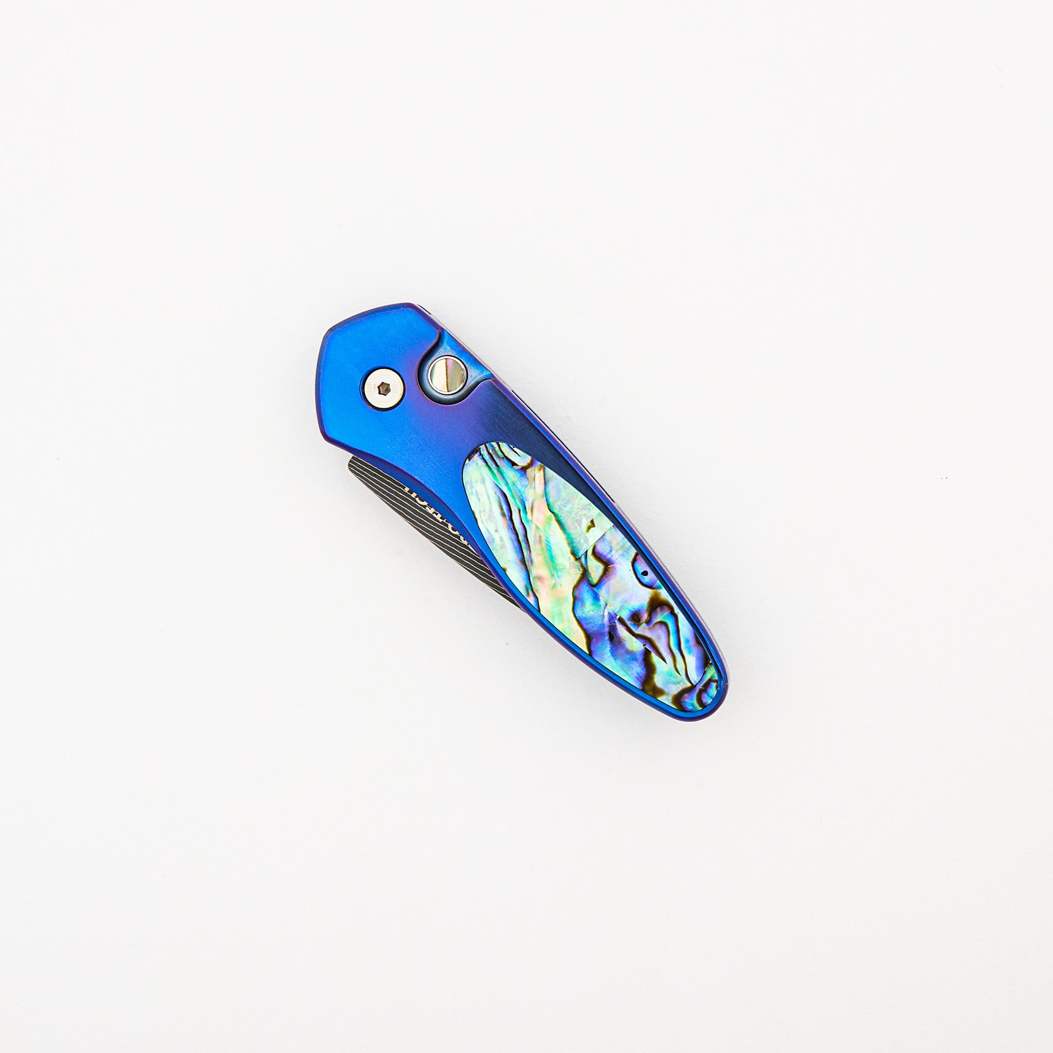 Sprint - Vegas Forge "Herringbone" Blade - Titanium/Abalone Handle