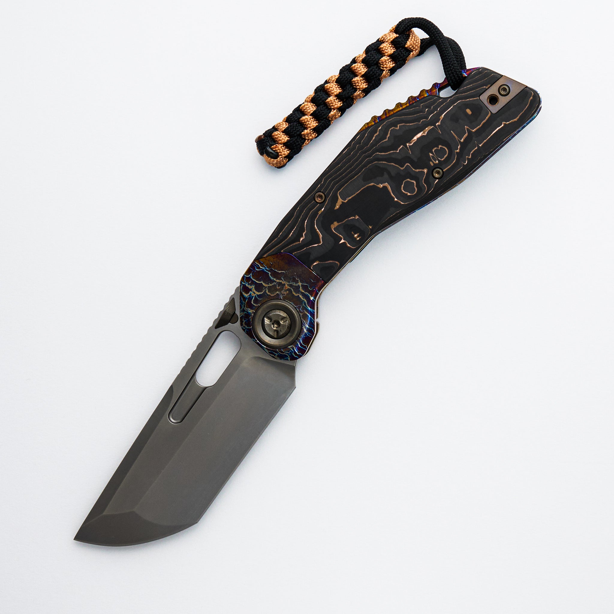 KT-Yakuza/P - Carbon Fiber W/ Copper Foil Handle - M390 Blade (Felix Danishwara Design)