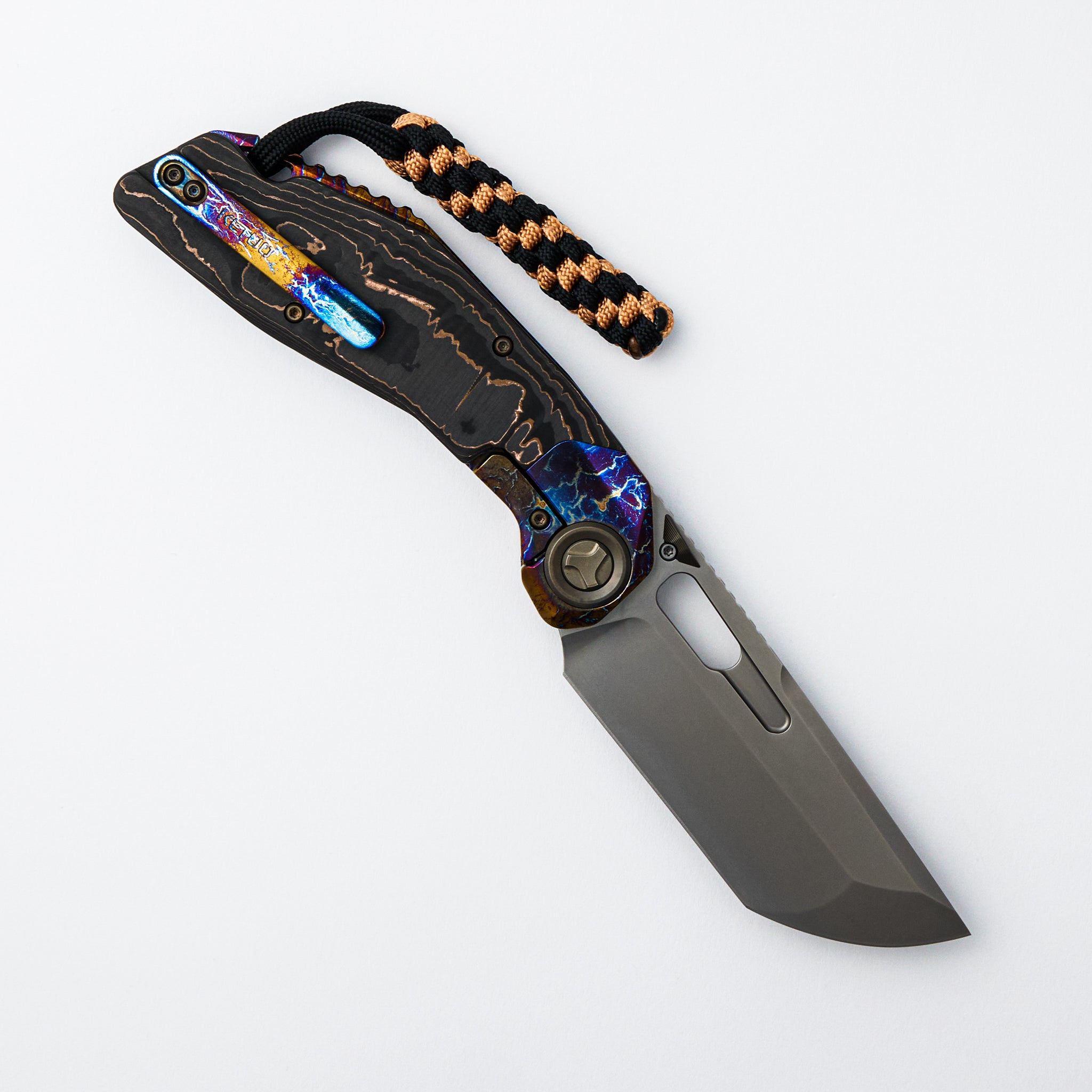 KT-Yakuza/P - Carbon Fiber W/ Copper Foil Handle - M390 Blade (Felix Danishwara Design)