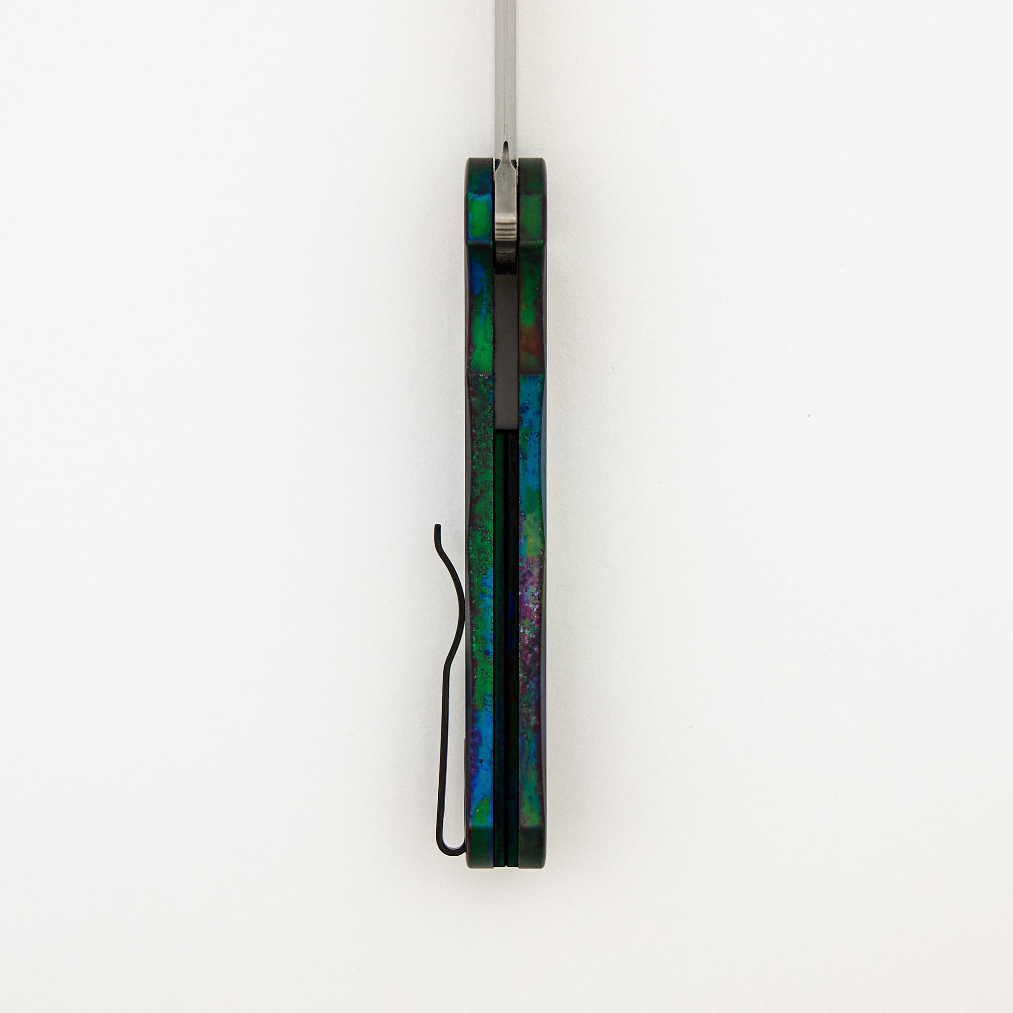Malibu Flipper - AE.Malibu.1 - Northern Lights Anodized Aluminum Handle - Stonewashed 20CV Reverse Tanto Blade