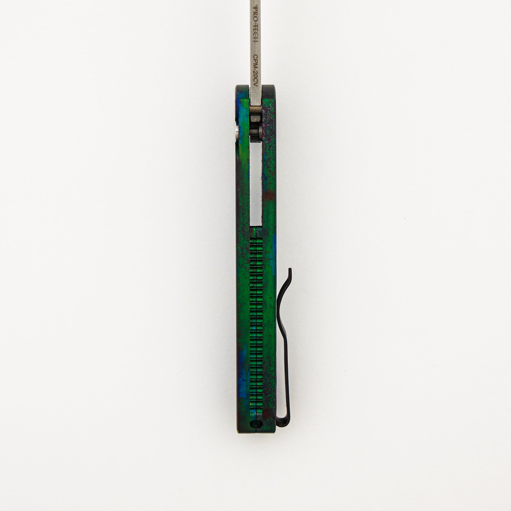 Malibu Flipper - AE.Malibu.1 - Northern Lights Anodized Aluminum Handle - Stonewashed 20CV Reverse Tanto Blade