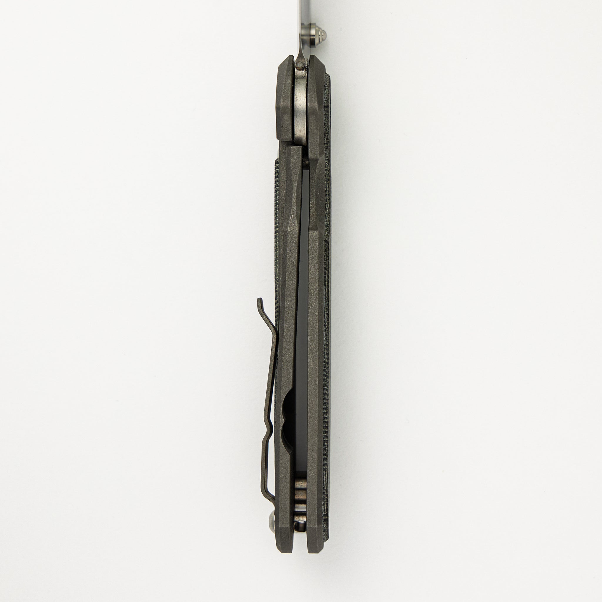 Large Sebenza 31 - Drop Point CPM MagnaCut Blade - Black Canvas Micarta Inlay - Silver Single Lug