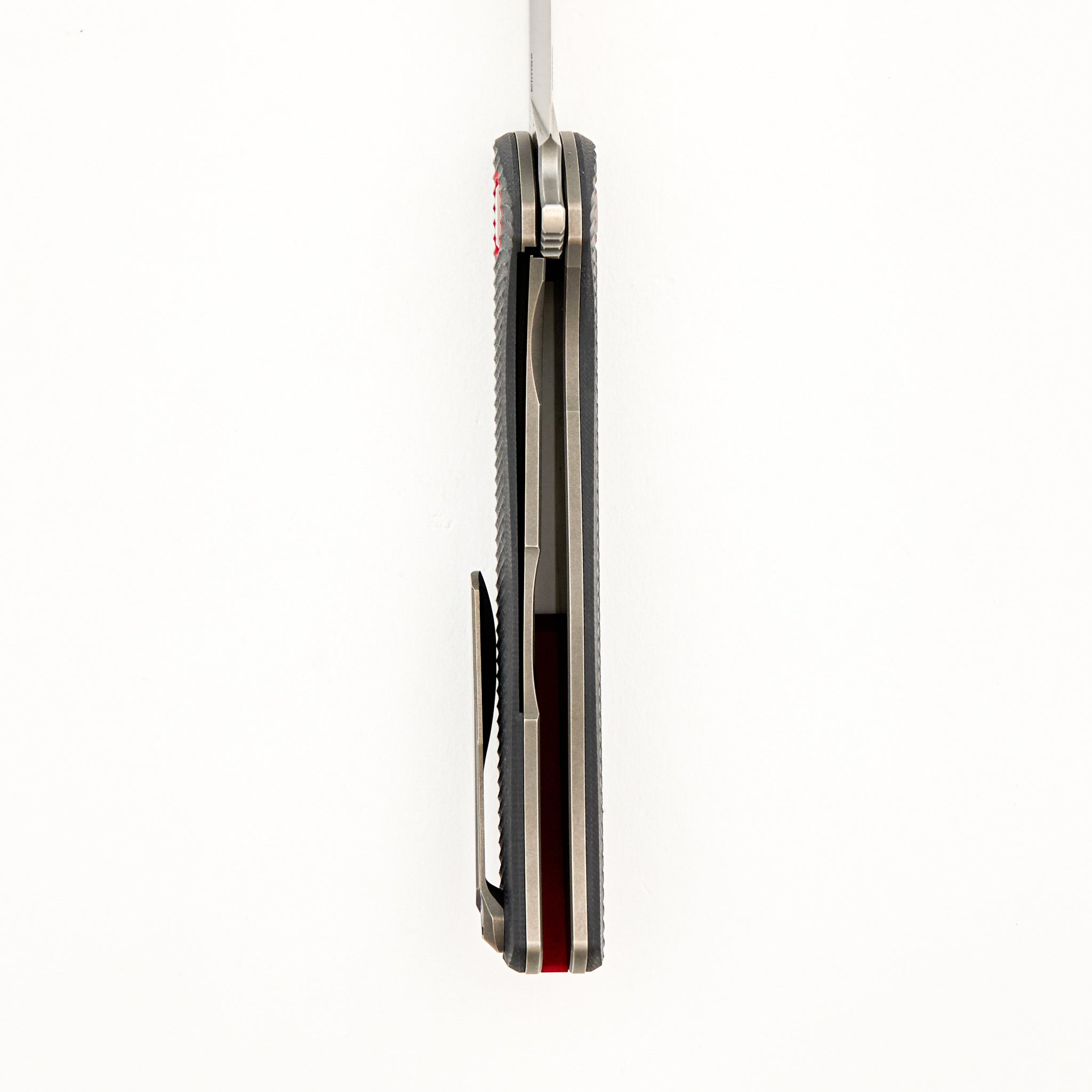 F3 - Elmax Blade - Gray G10 Handle W/ Red Accents - MRBS