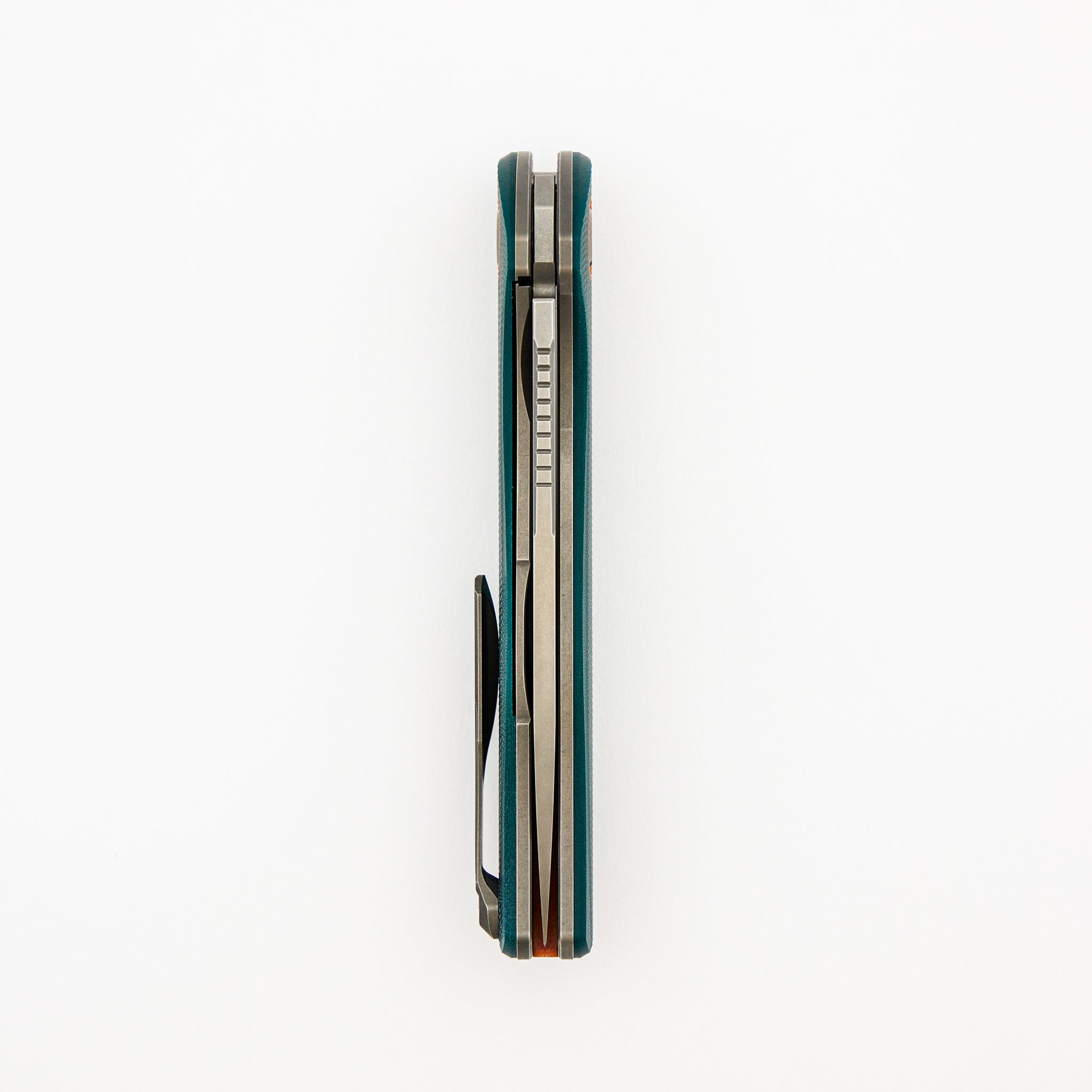 F3 - Elmax Blade - Emerald Micarta Handle - Orange G10 Accents - MRBS