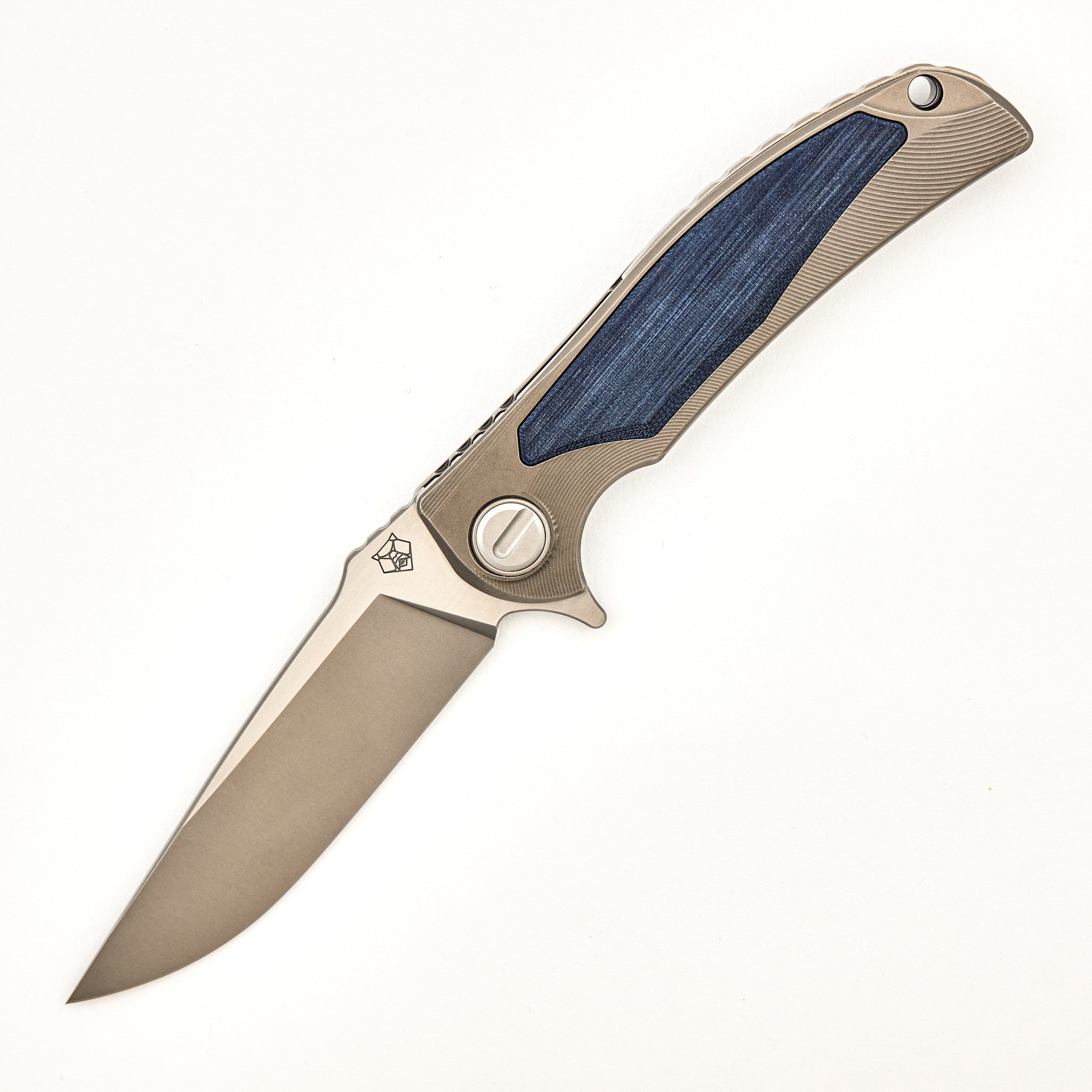 Denim Overkill - S90V Blade - Titanium Handle W/ Jeans Micarta Inlays - SRRBS (RJ Martin Design)