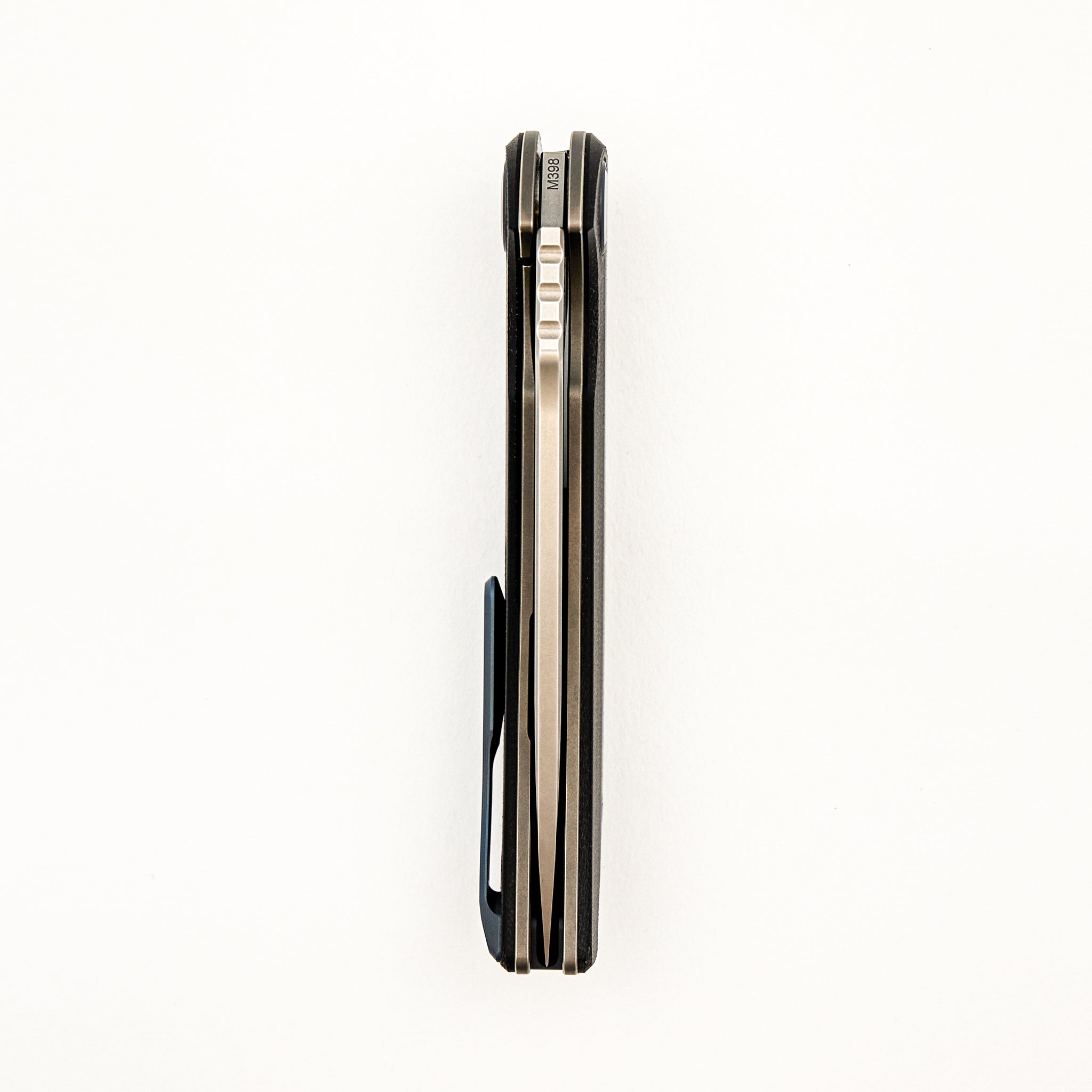 Soft Overkill - M398 Blade - Black Canvas Micarta Handle - SRRBS (RJ Martin Design)