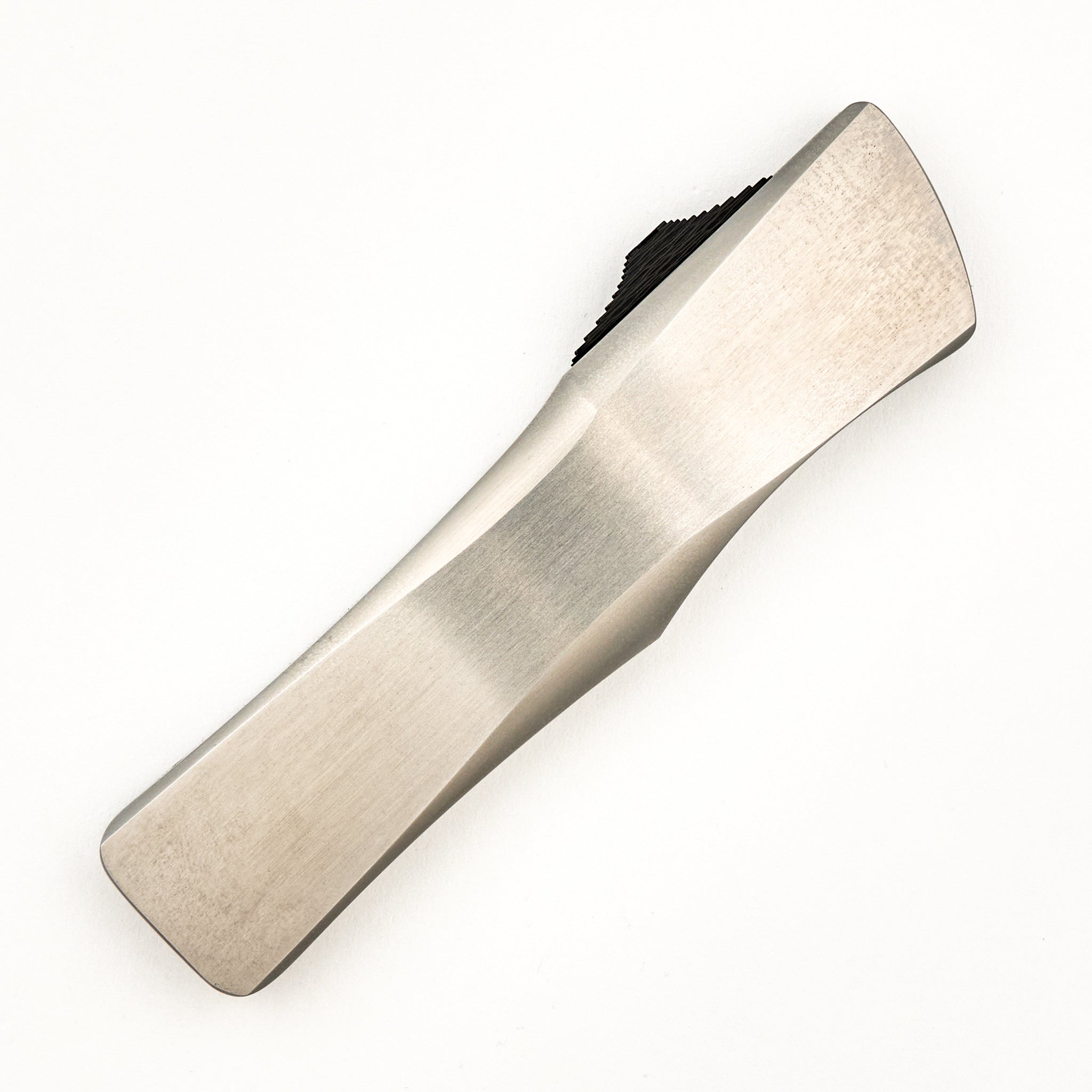 Marfione Custom Knives Combat Troodon - D/E Mirror Polish - Satin Finish Stainless Steel Handle W/ Carbon Fiber Button