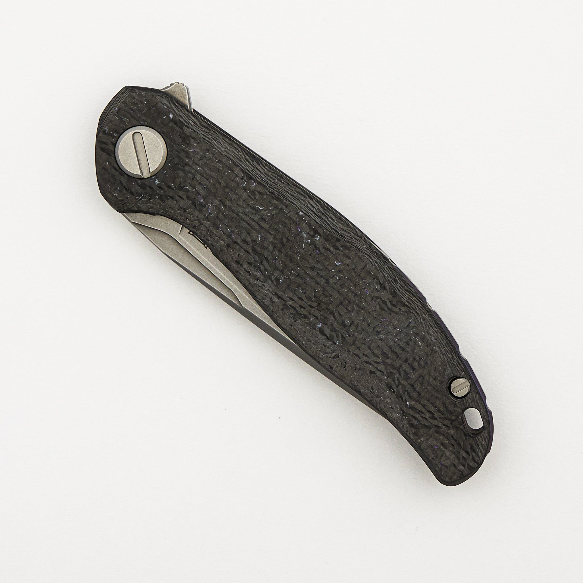 Stellar CF First Production – Purple Carbon Fiber Handle – MagnaCut Blade – MRBS