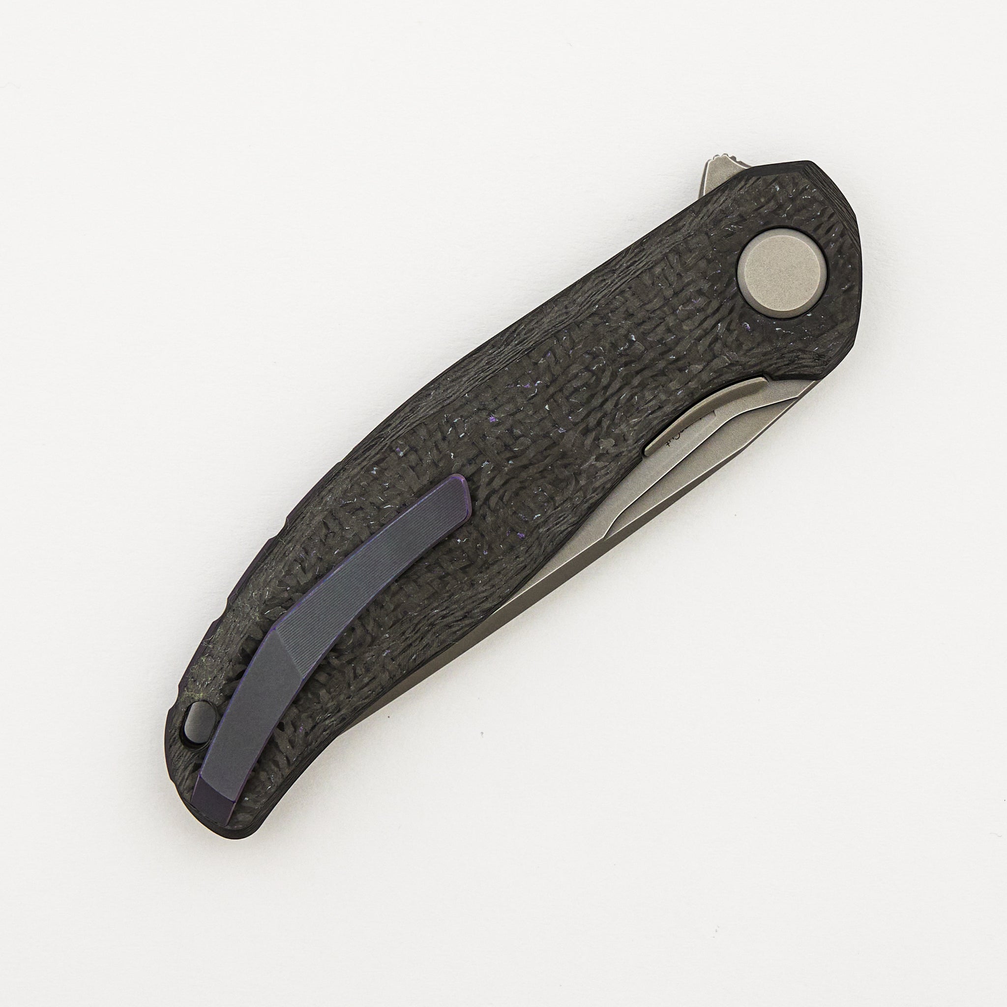 Stellar CF First Production – Purple Carbon Fiber Handle – MagnaCut Blade – MRBS