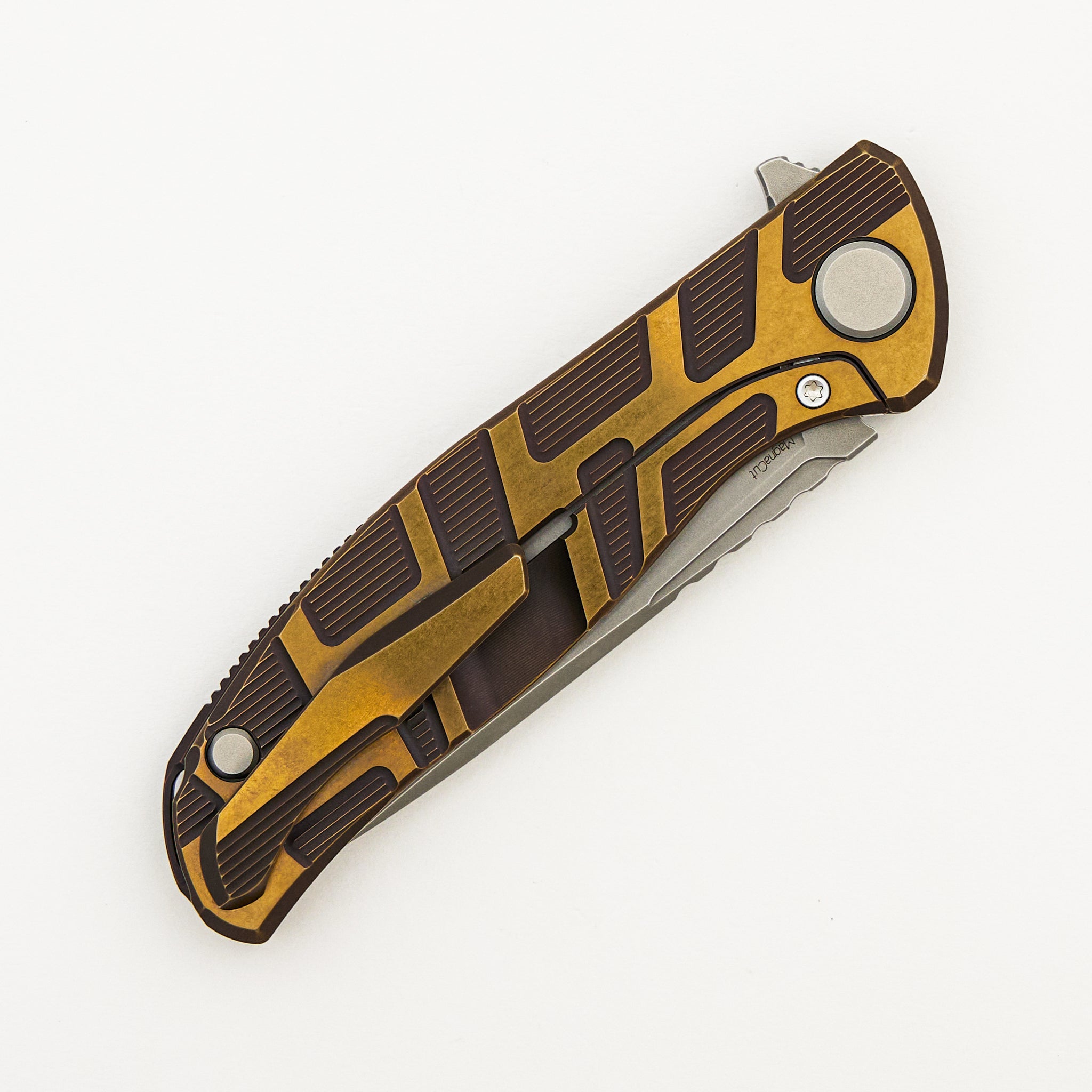 F95 T Pattern Gen. 4 - Bronze Ano Titanium Handle - MagnaCut Blade - MRBS