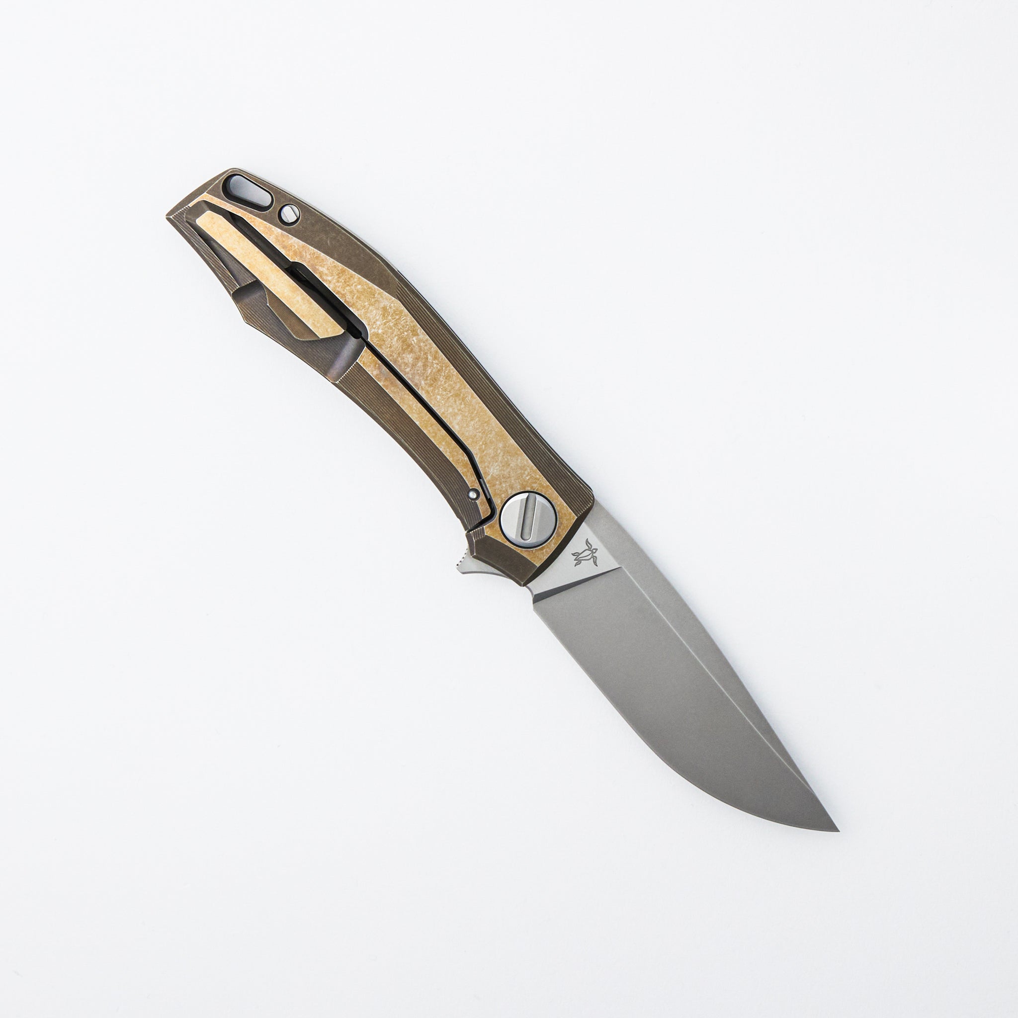 RKMP B - M398 Blade - Bronze Titanium Handle - SRRBS (Charles Marlowe Design)