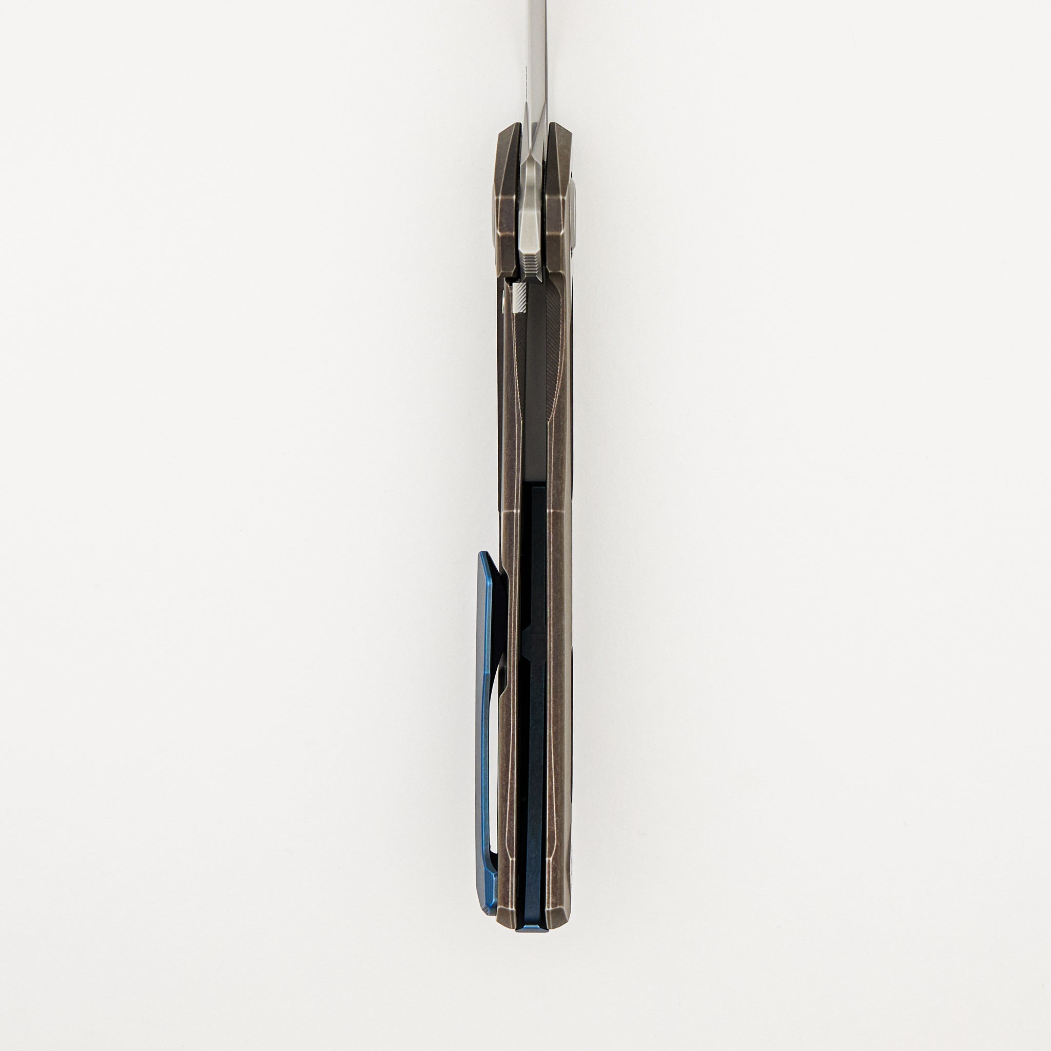 Quantum - M390 Blade - Bronze Ano Titanium Handle - Blue Ano Accents - MRBS