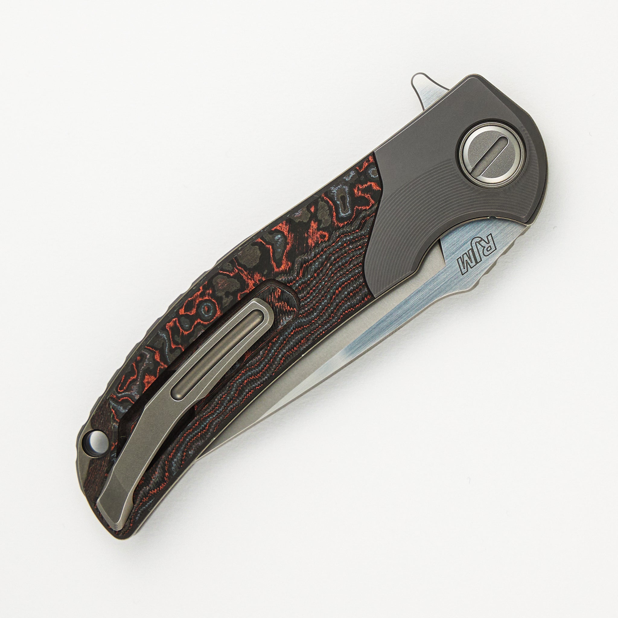 RQ36 – Titanium/Lava & Ash CarboTi Handle – S110V Blade – SRRBS "Limited Edition" (RJ Martin Design)