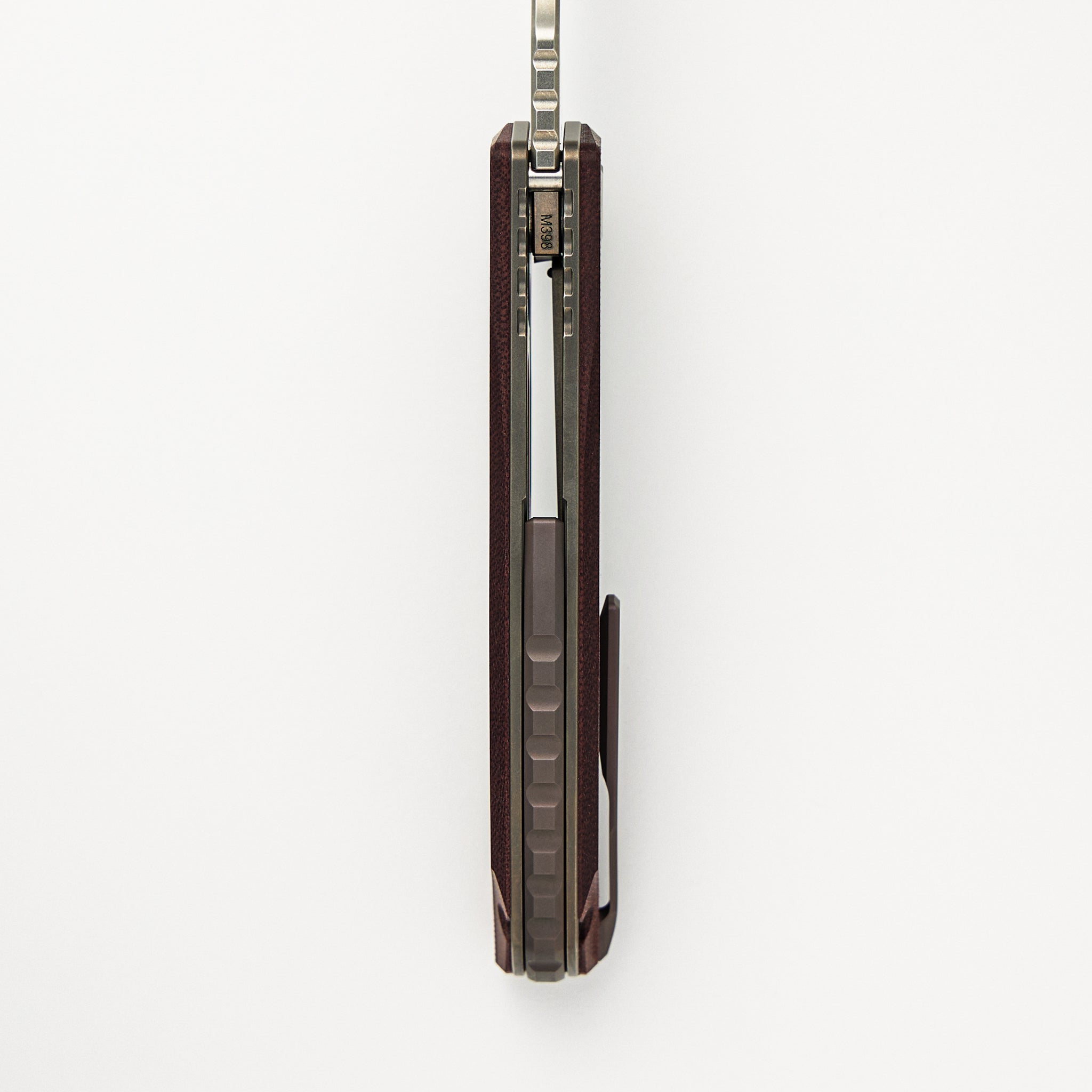 "Limited Edition" Soft Overkill - M398 Blade - Maroon Canvas Micarta Handle - RBS (RJ Martin Design)