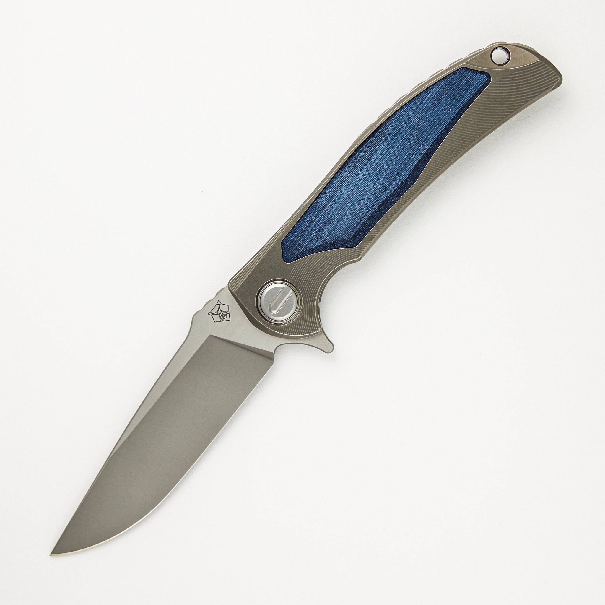"Limited Edition" Denim Overkill - S90V Blade - Titanium Handle W/ Jeans Micarta Inlays - SRRBS (RJ Martin Design)