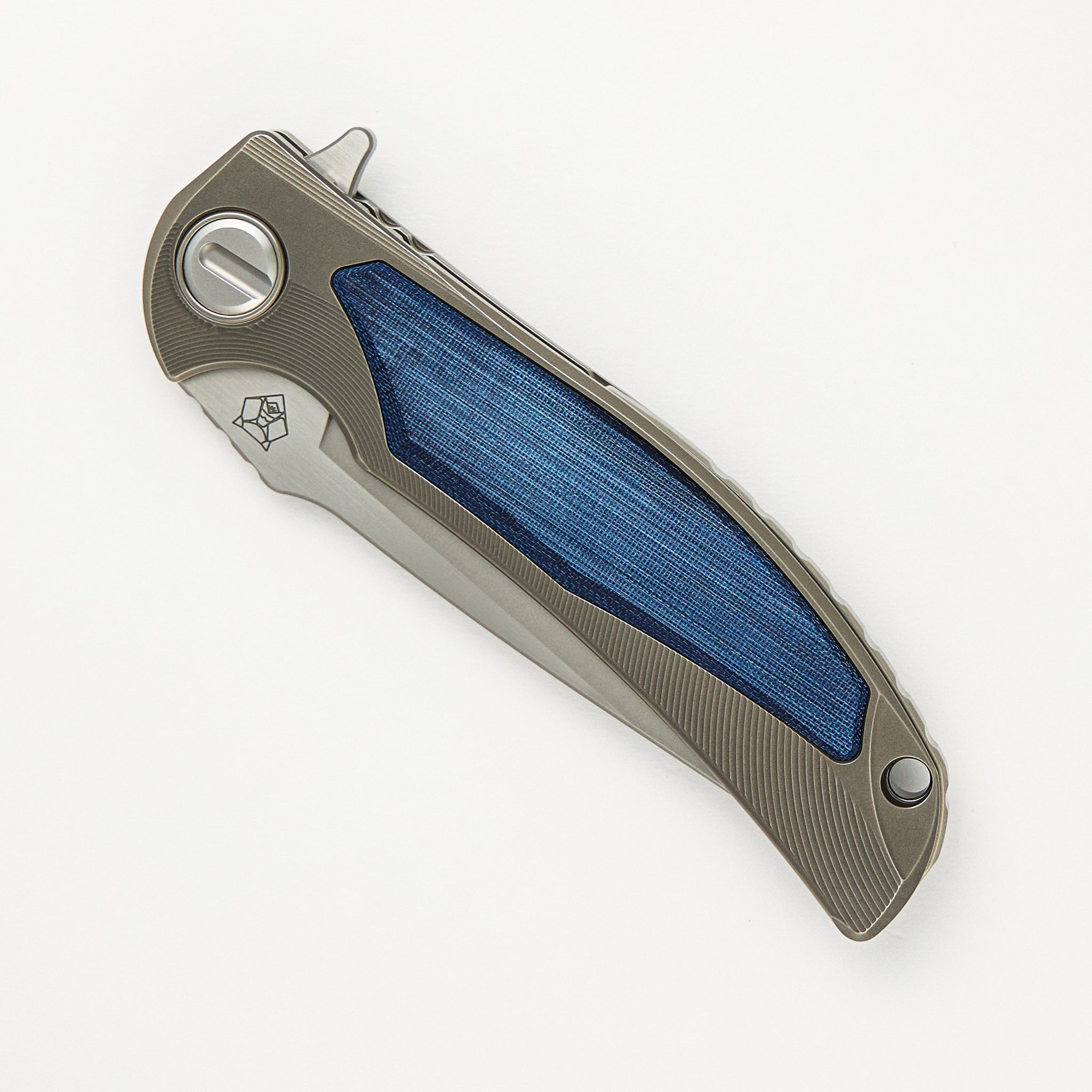 "Limited Edition" Denim Overkill - S90V Blade - Titanium Handle W/ Jeans Micarta Inlays - SRRBS (RJ Martin Design)