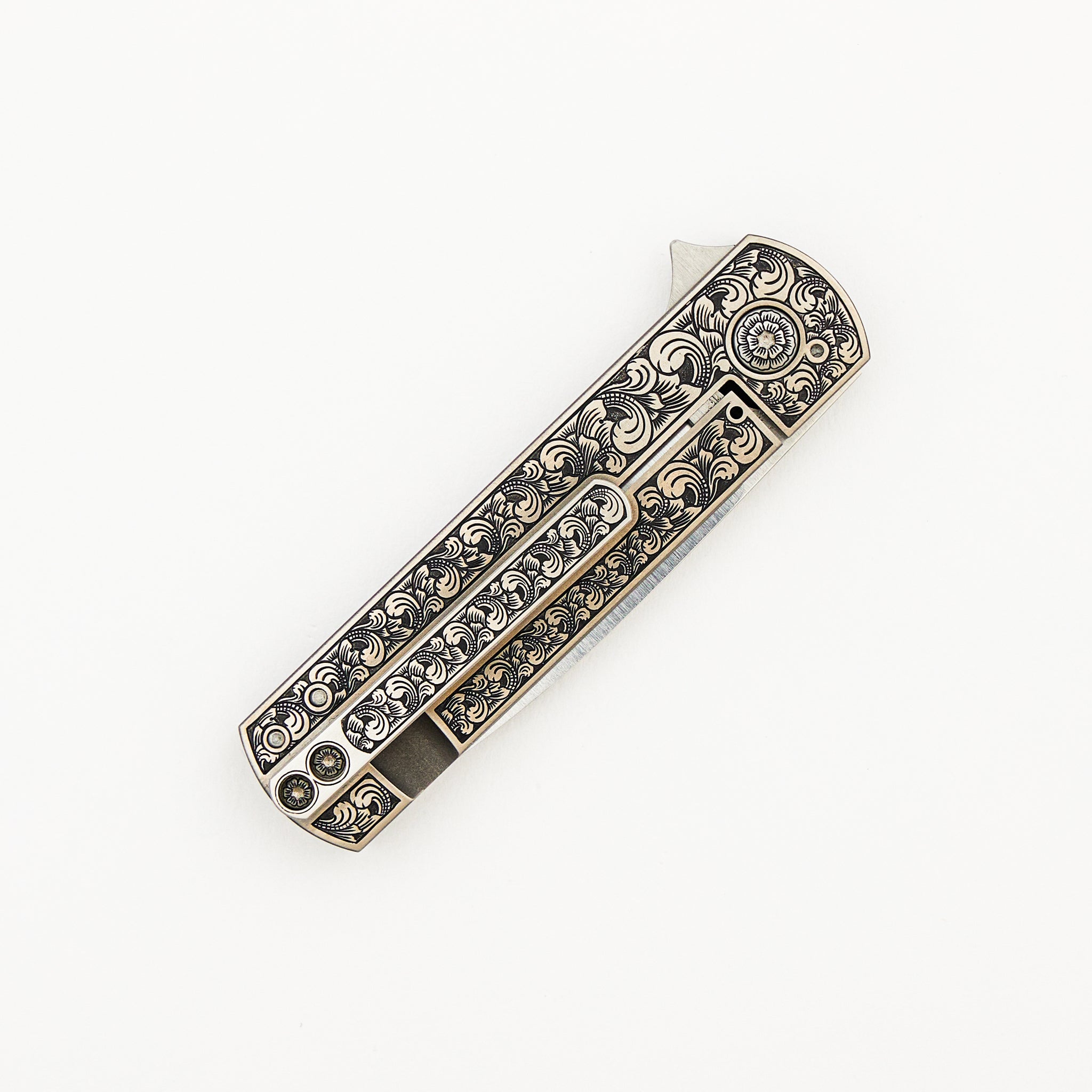 Stubby EZC Flipper - Bruce Shaw Engraved Handle