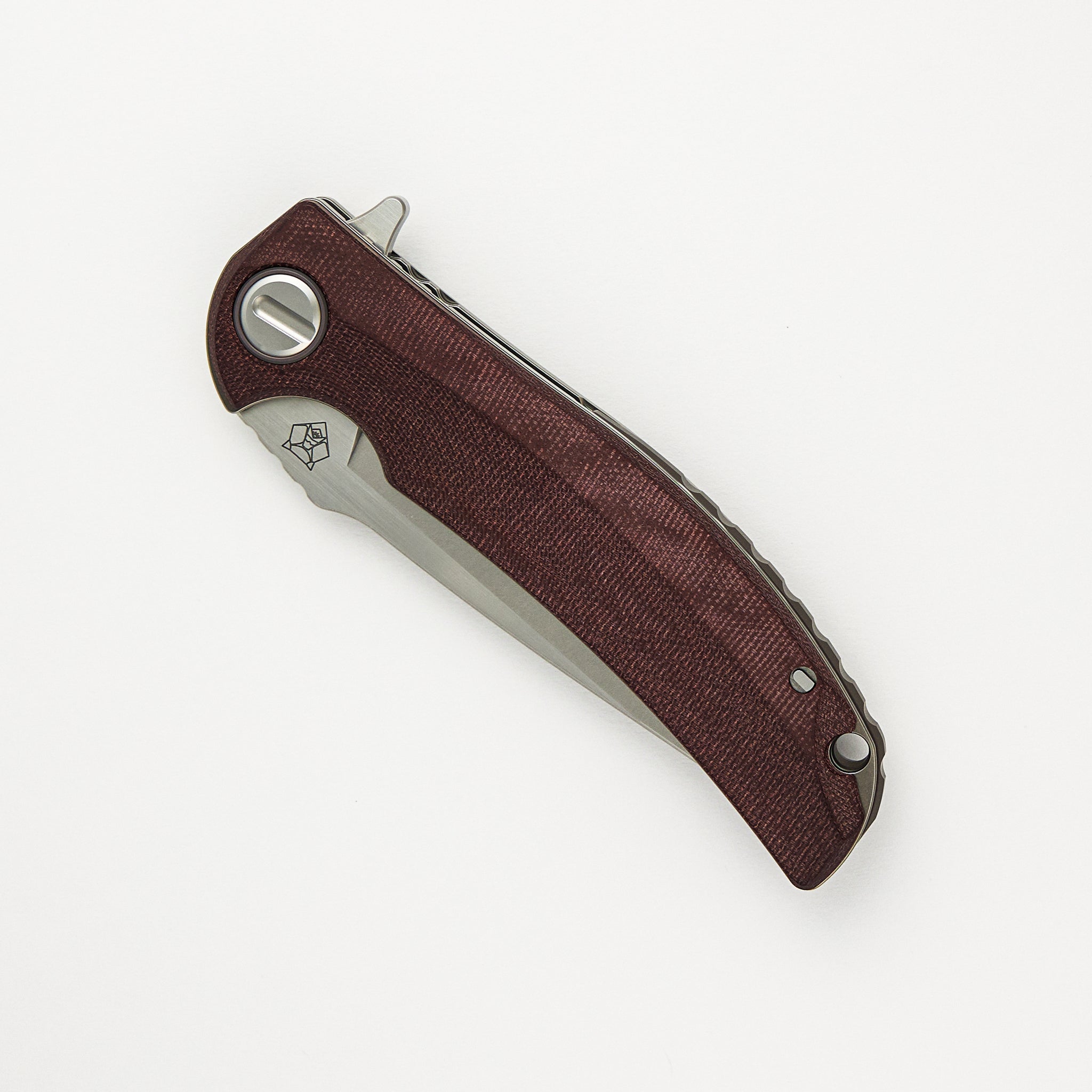 Soft Overkill - M398 Blade - Maroon Canvas Micarta Handle - SRRBS "Limited Edition" (RJ Martin Design)