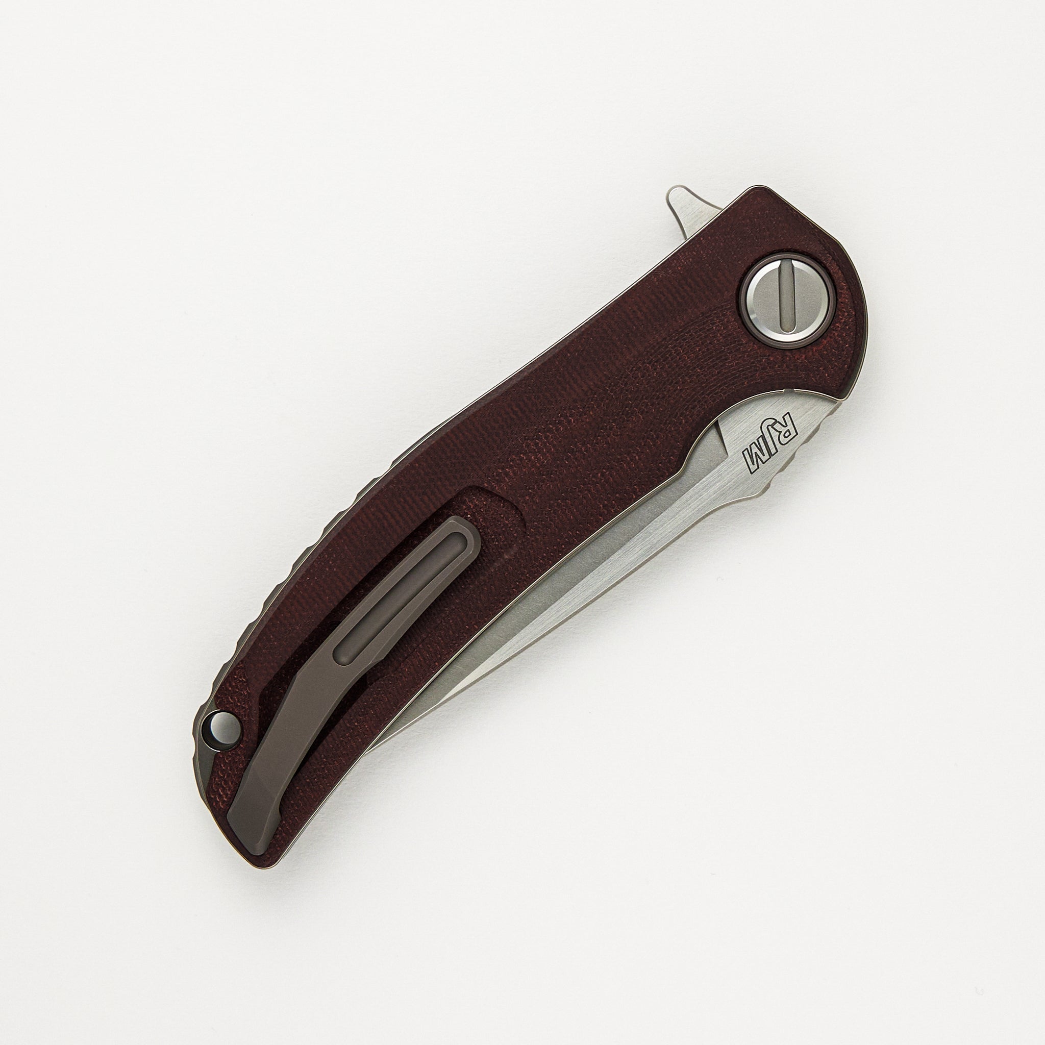 Soft Overkill - M398 Blade - Maroon Canvas Micarta Handle - SRRBS "Limited Edition" (RJ Martin Design)