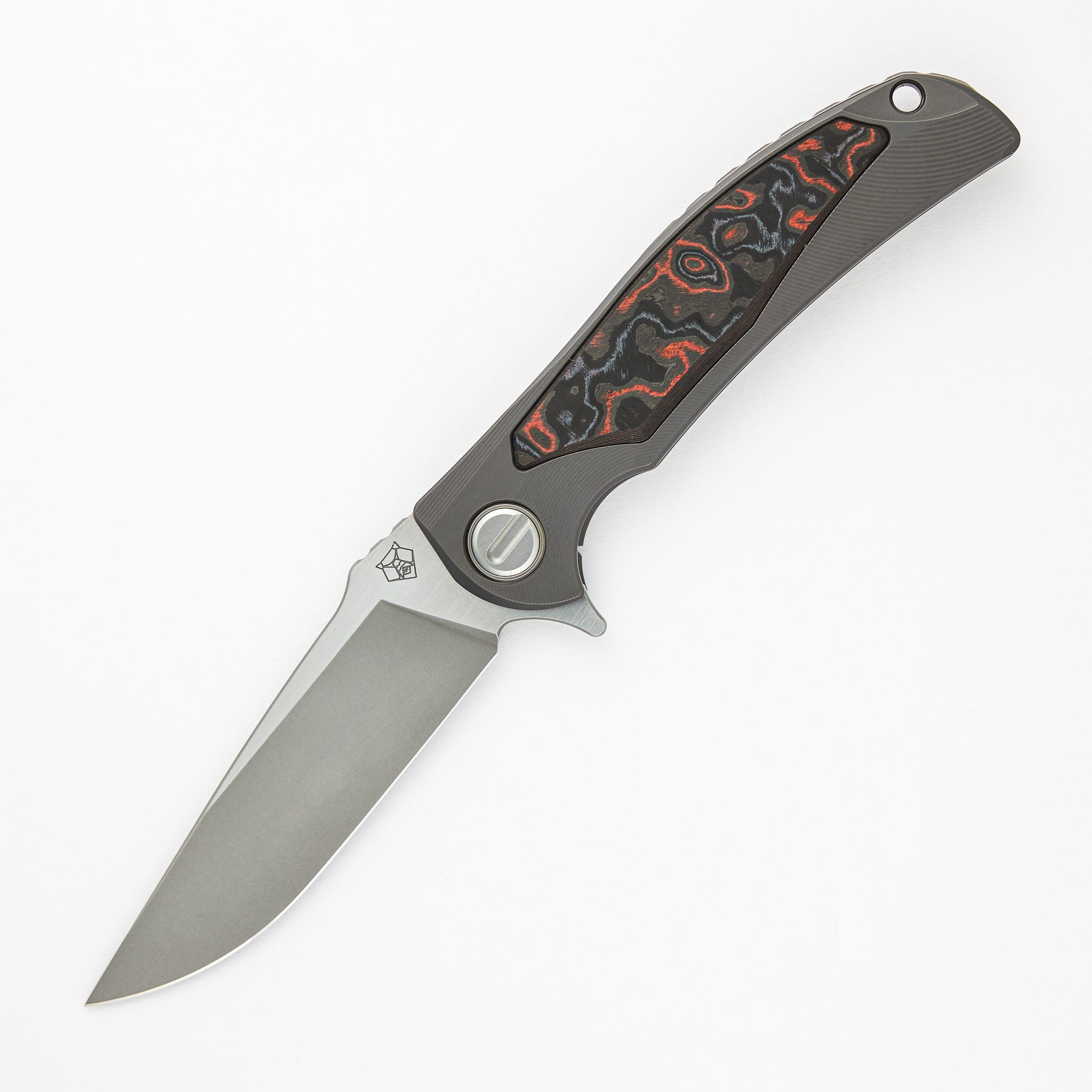 "Limited Edition" Molten Overkill - MagnaCut Blade - Titanium Handle W/ Lava & Ash CarboTi Inlays - SRRBS (RJ Martin Design)