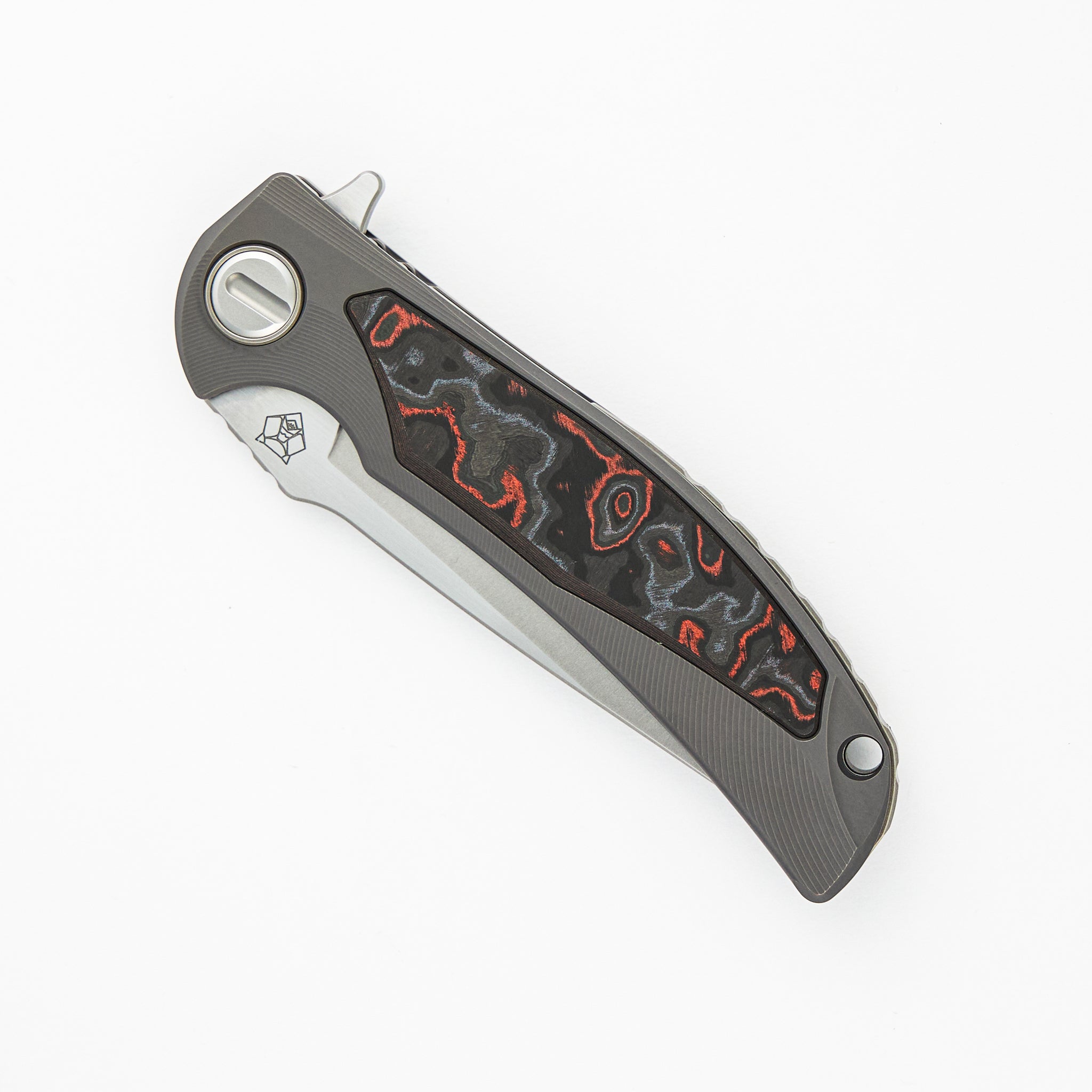"Limited Edition" Molten Overkill - MagnaCut Blade - Titanium Handle W/ Lava & Ash CarboTi Inlays - SRRBS (RJ Martin Design)