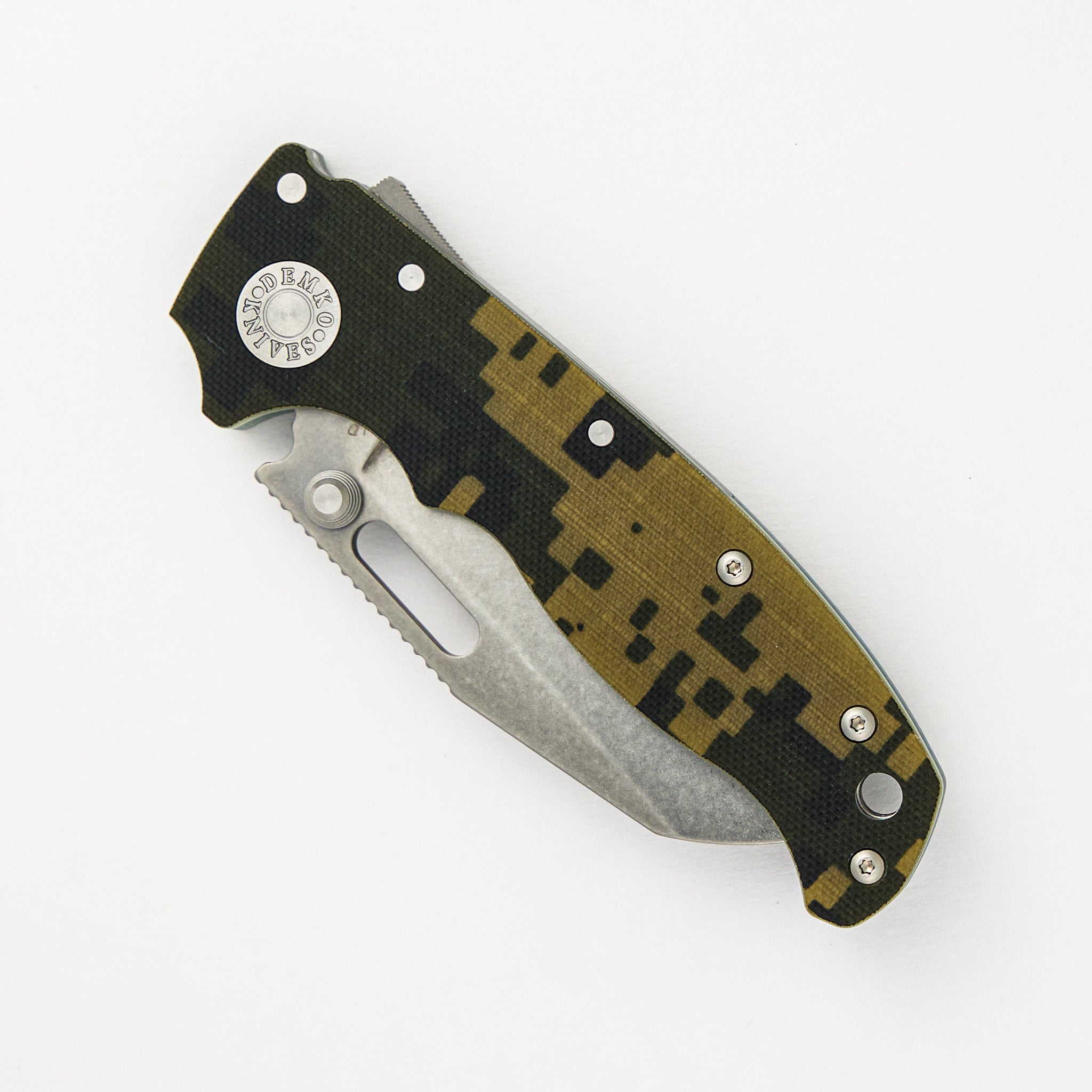 AD20.5 3V Digi Camo G10 Handle Shark Foot Stonewash Blade