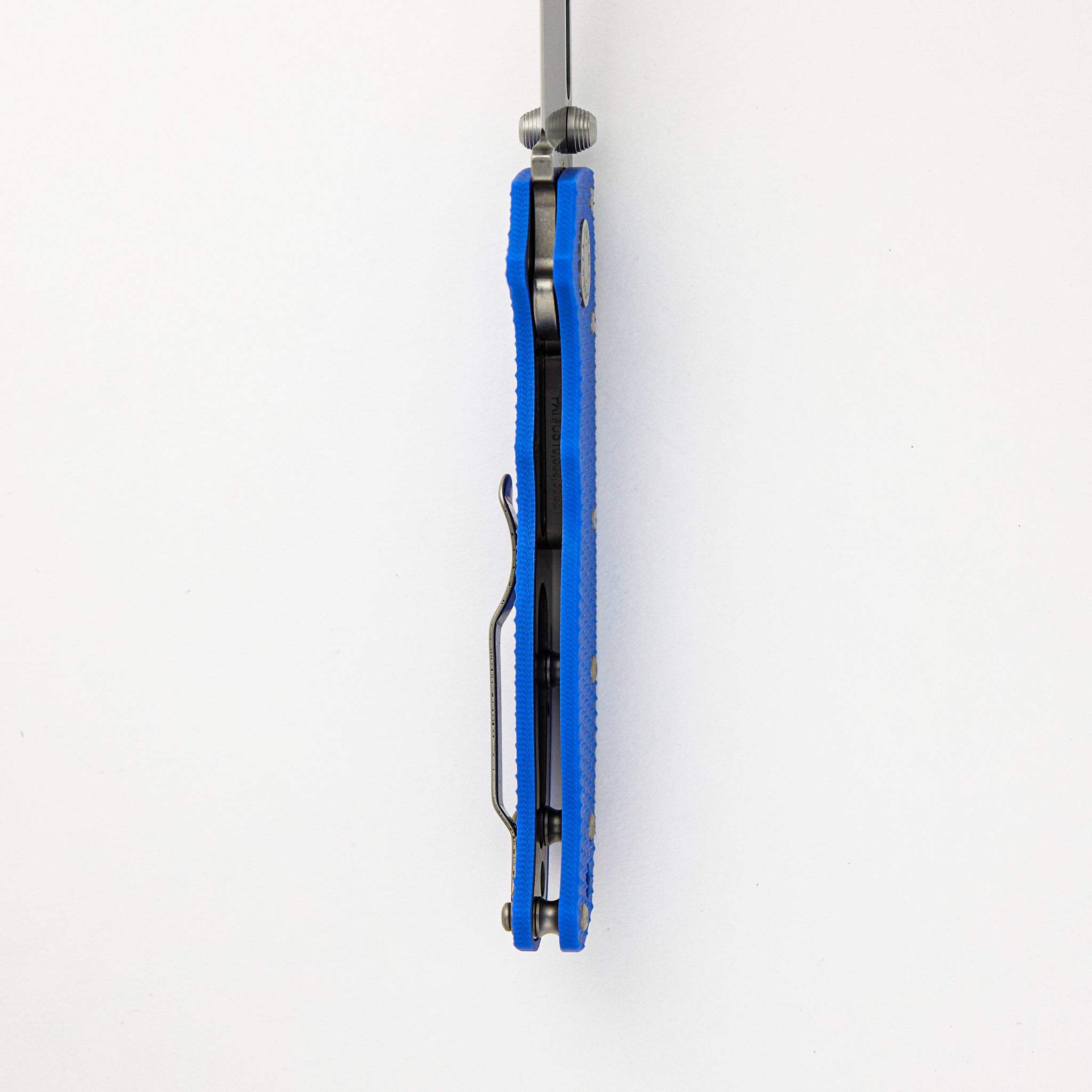 AD20.5 20CV Blue G10 Handle Shark Foot Stonewash Blade