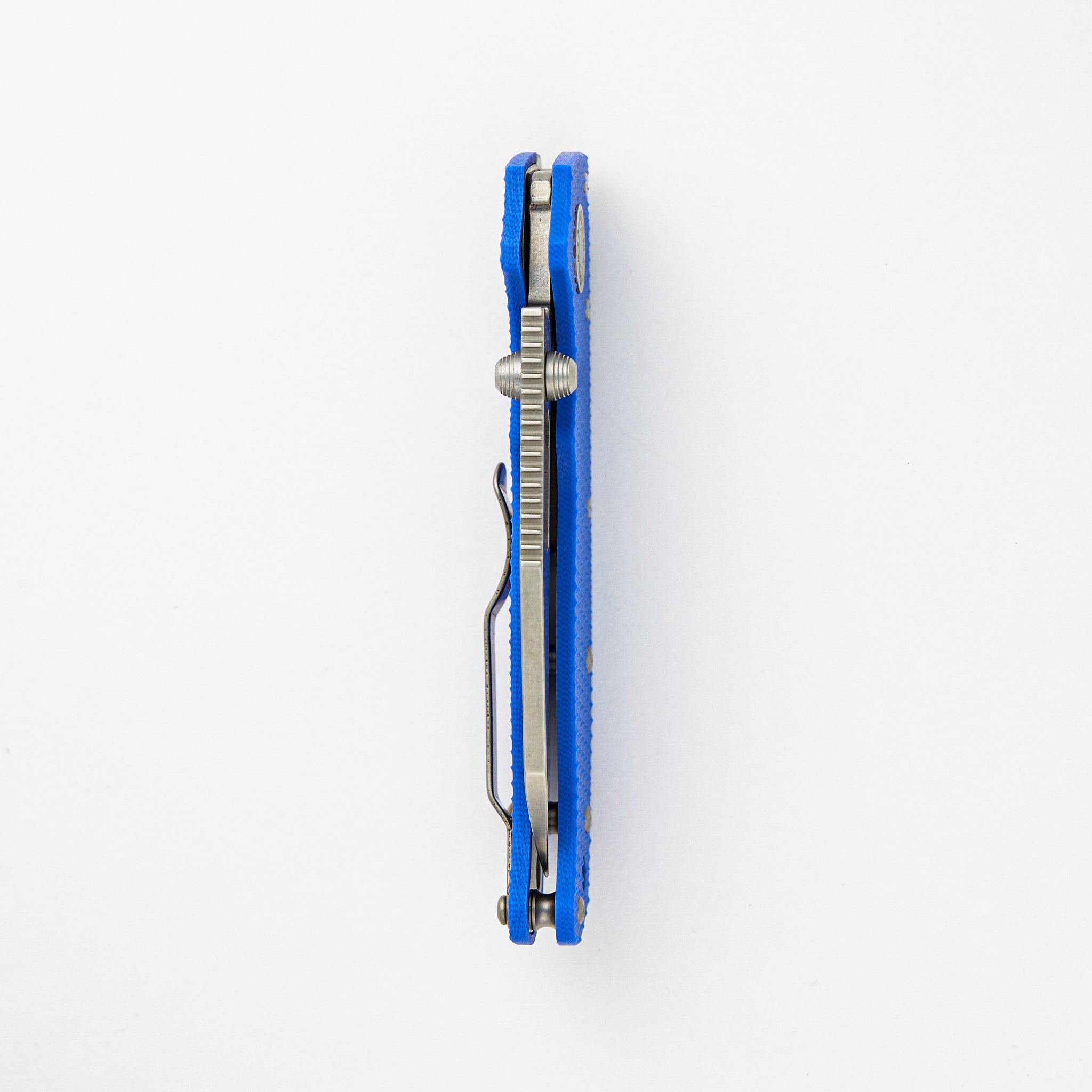 AD20.5 20CV Blue G10 Handle Shark Foot Stonewash Blade