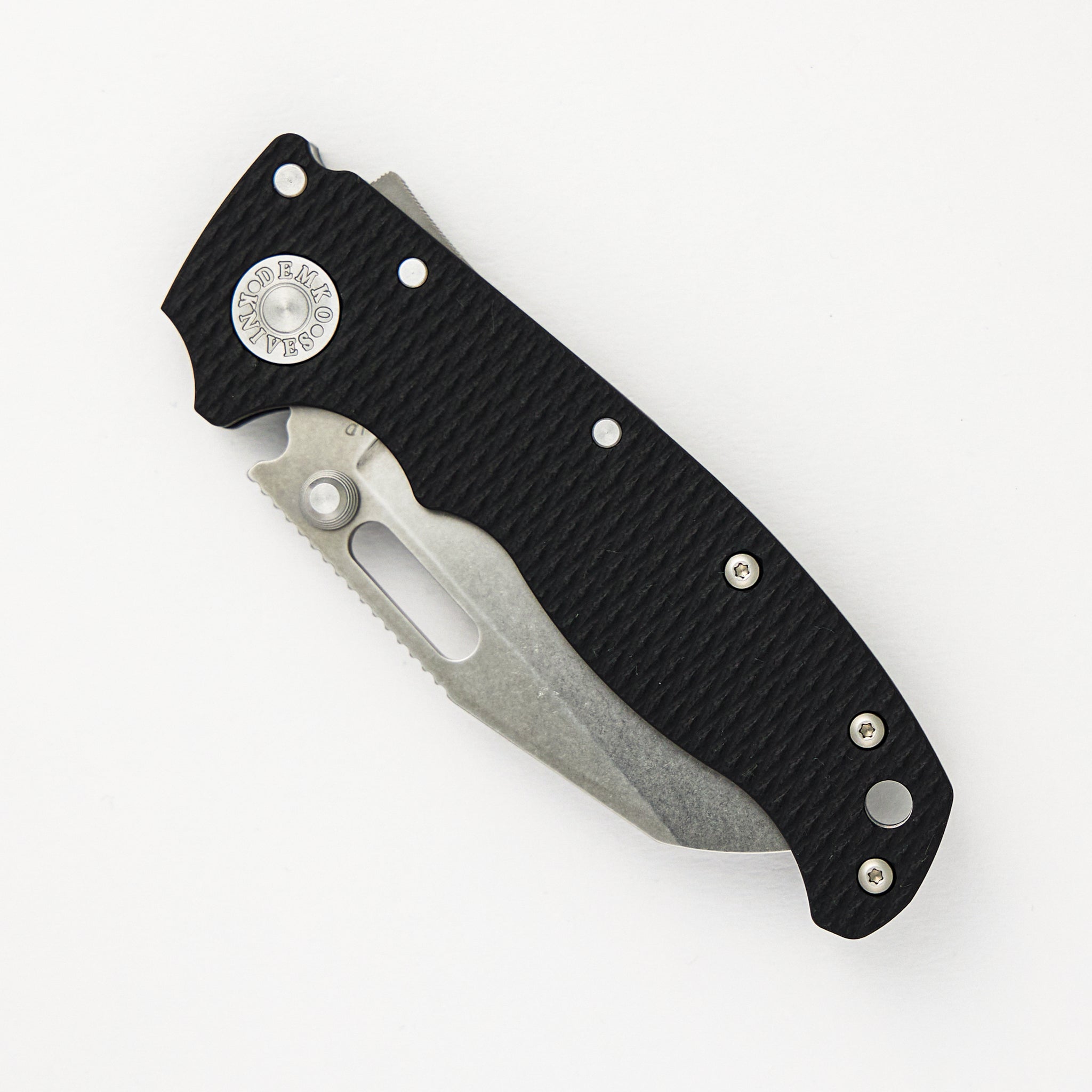 AD20.5 20CV Black G10 Handle Shark Foot Stonewash Blade