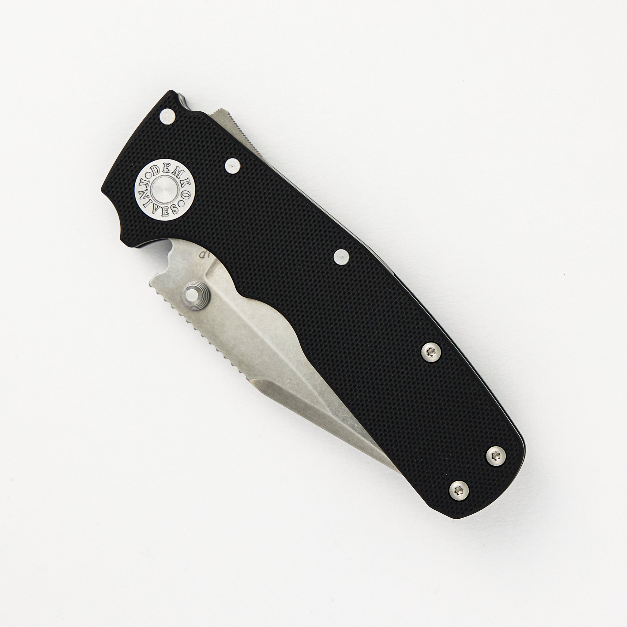 Shark Cub CPM 20CV Black G10 Handle Clip Point Stonewash Blade