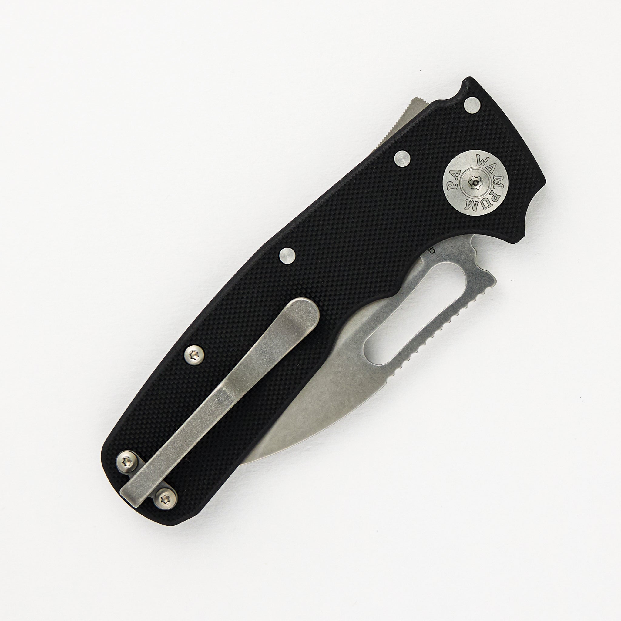 Shark Cub CPM 20CV Black G10 Handle Slicer Shark Stonewash Blade