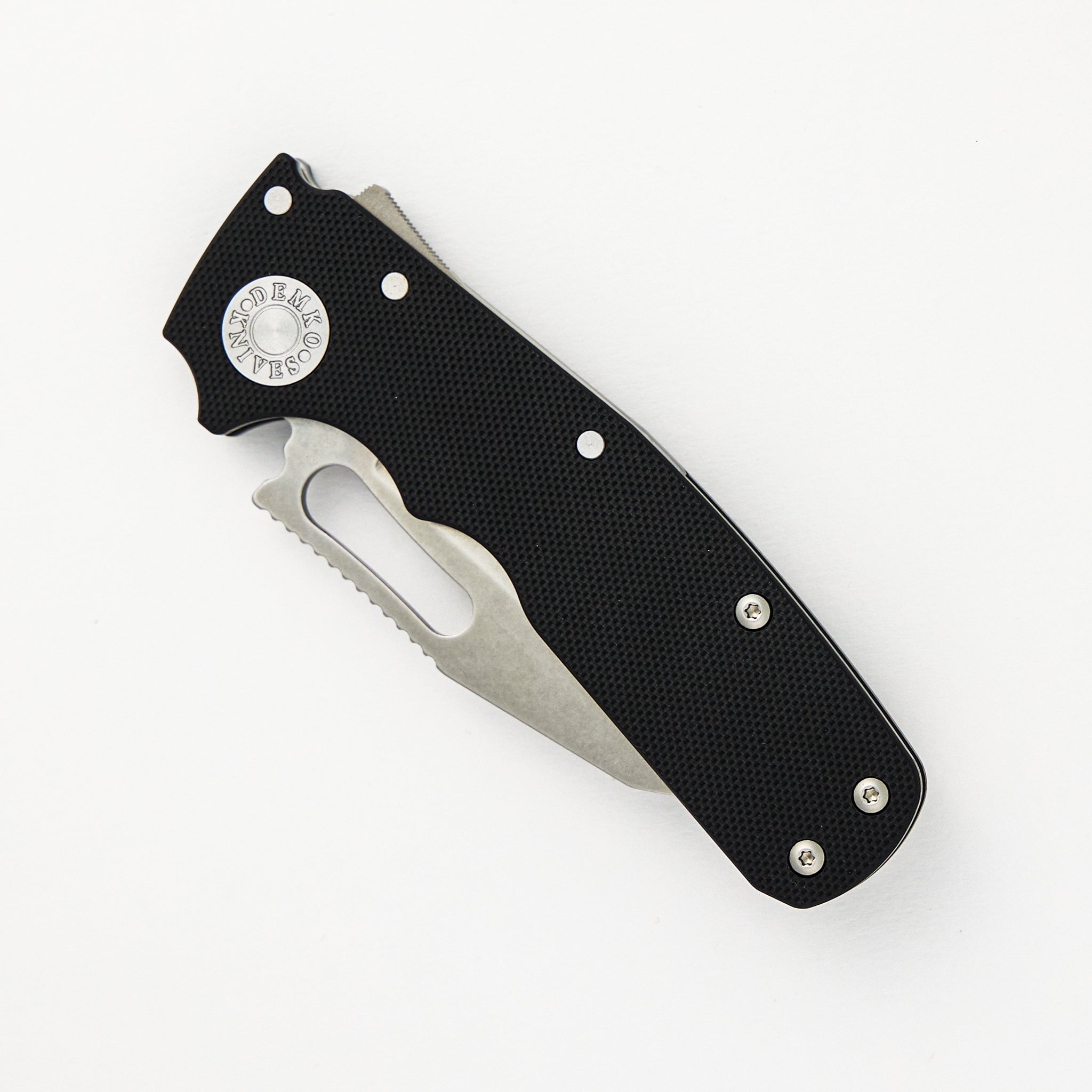 Shark Cub CPM 20CV Black G10 Handle Shark Foot Stonewash Blade