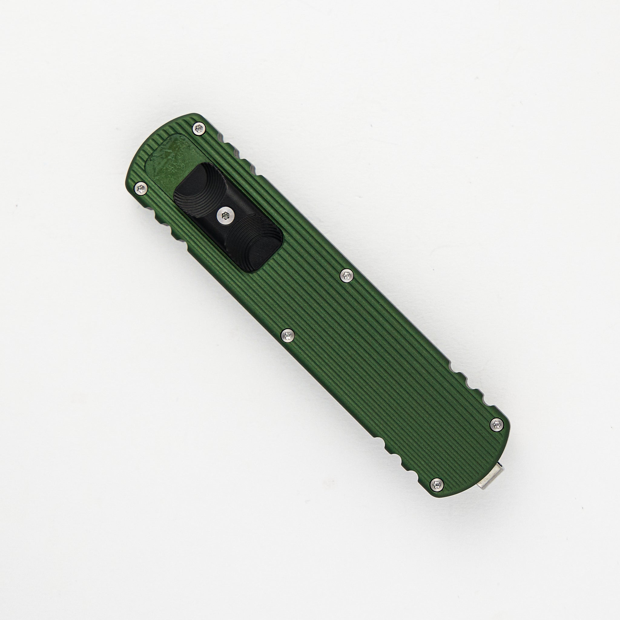 Zulu – Green Aluminum Handle – Satin Dagger M390 Blade