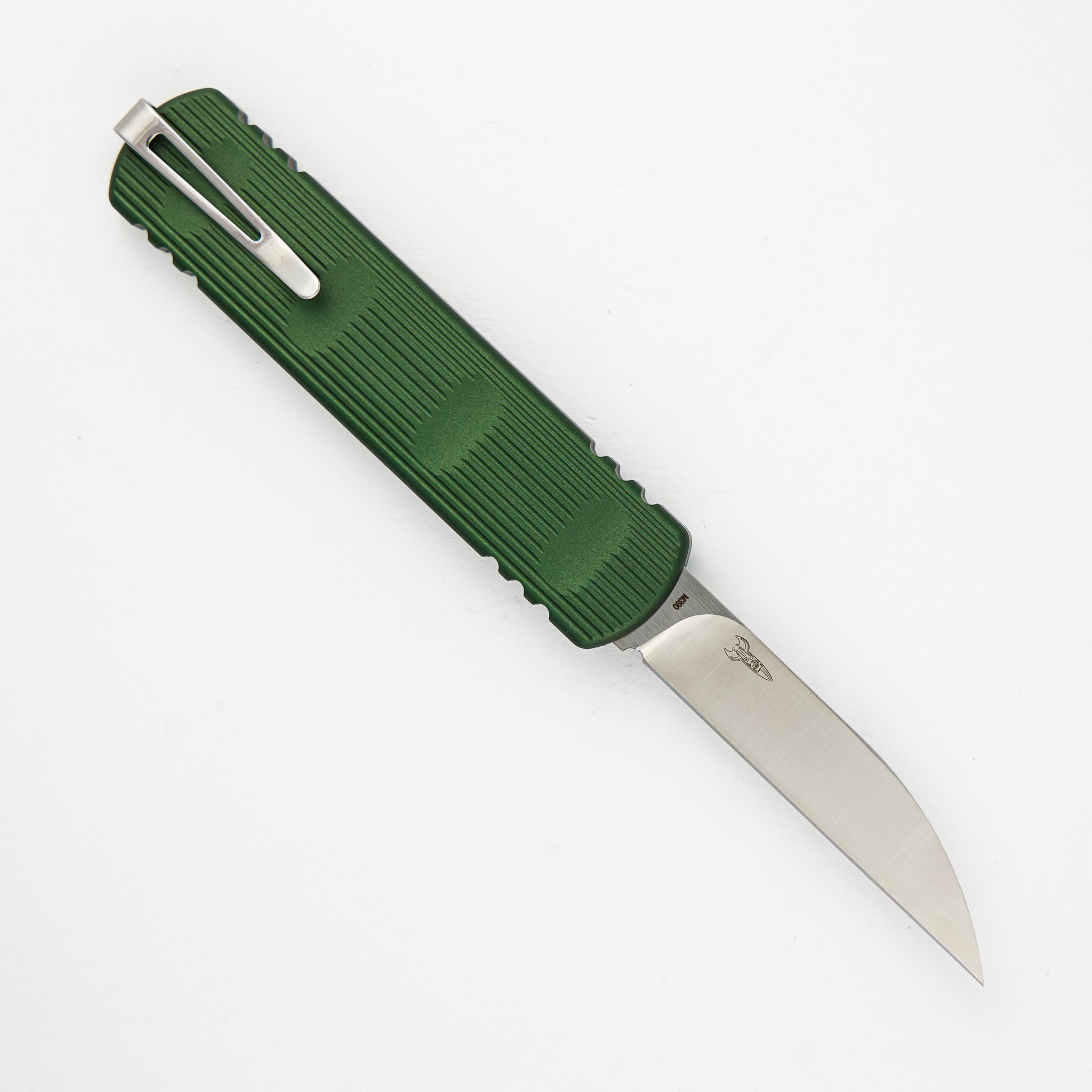 Zulu – Green Aluminum Handle – Satin Wharncliffe M390 Blade