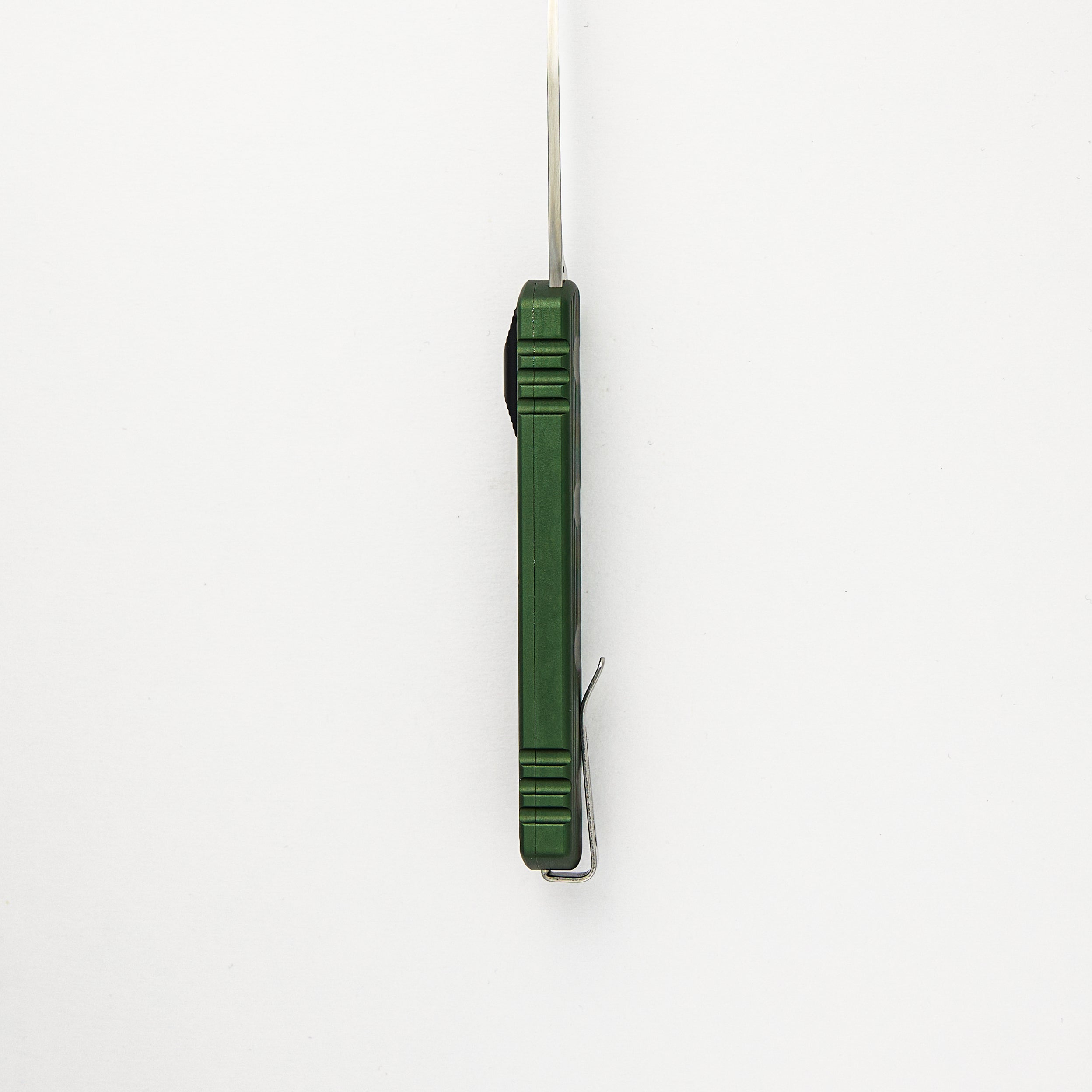 Zulu – Green Aluminum Handle – Satin Wharncliffe M390 Blade
