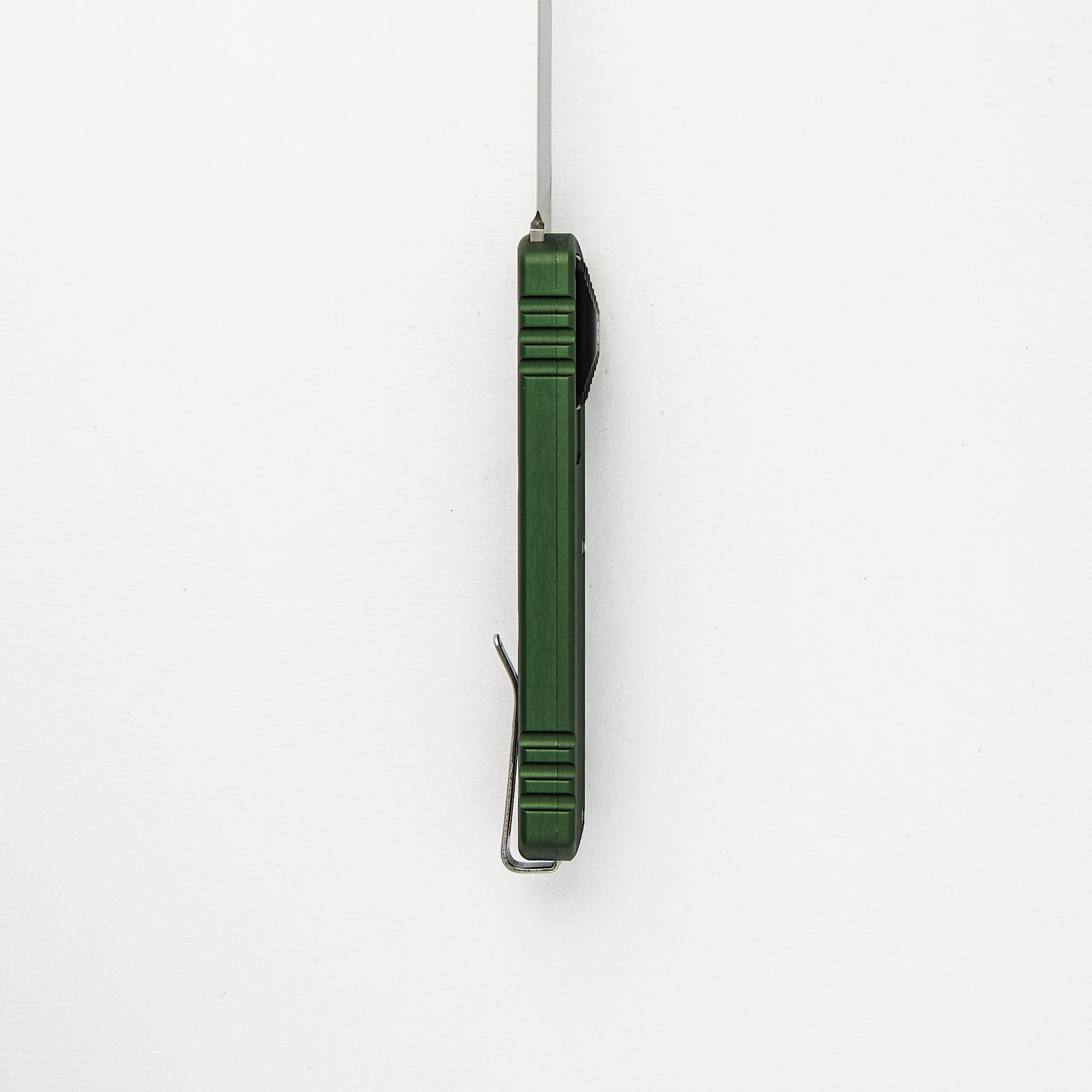 Zulu – Green Aluminum Handle – Satin Wharncliffe M390 Blade
