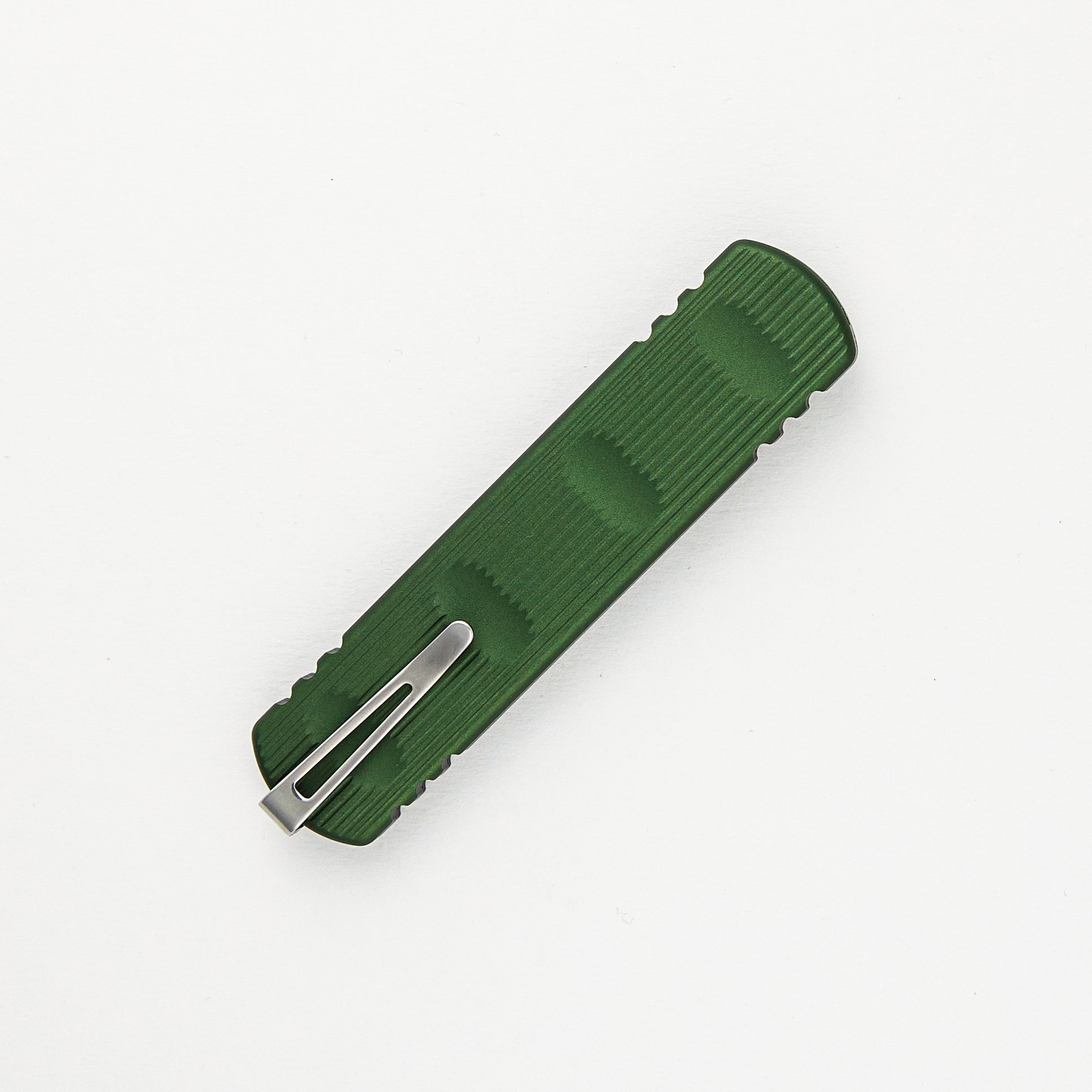 Zulu – Green Aluminum Handle – Satin Wharncliffe M390 Blade