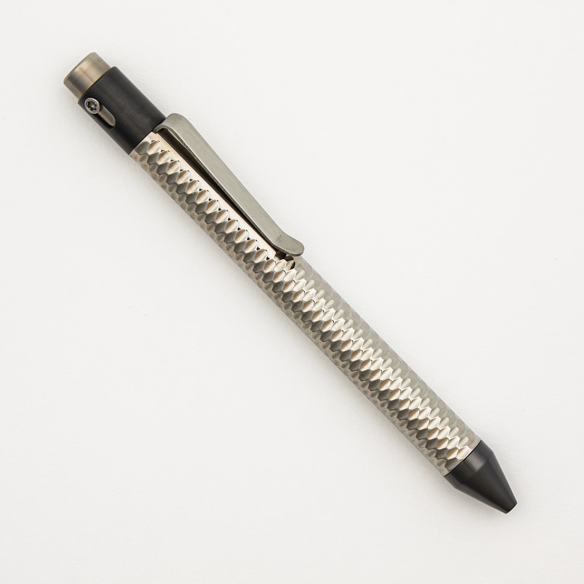 Cptn Axel Tibutton - Titanium Tuxedo Fully Carved High Polish W/ Zirc Hardware