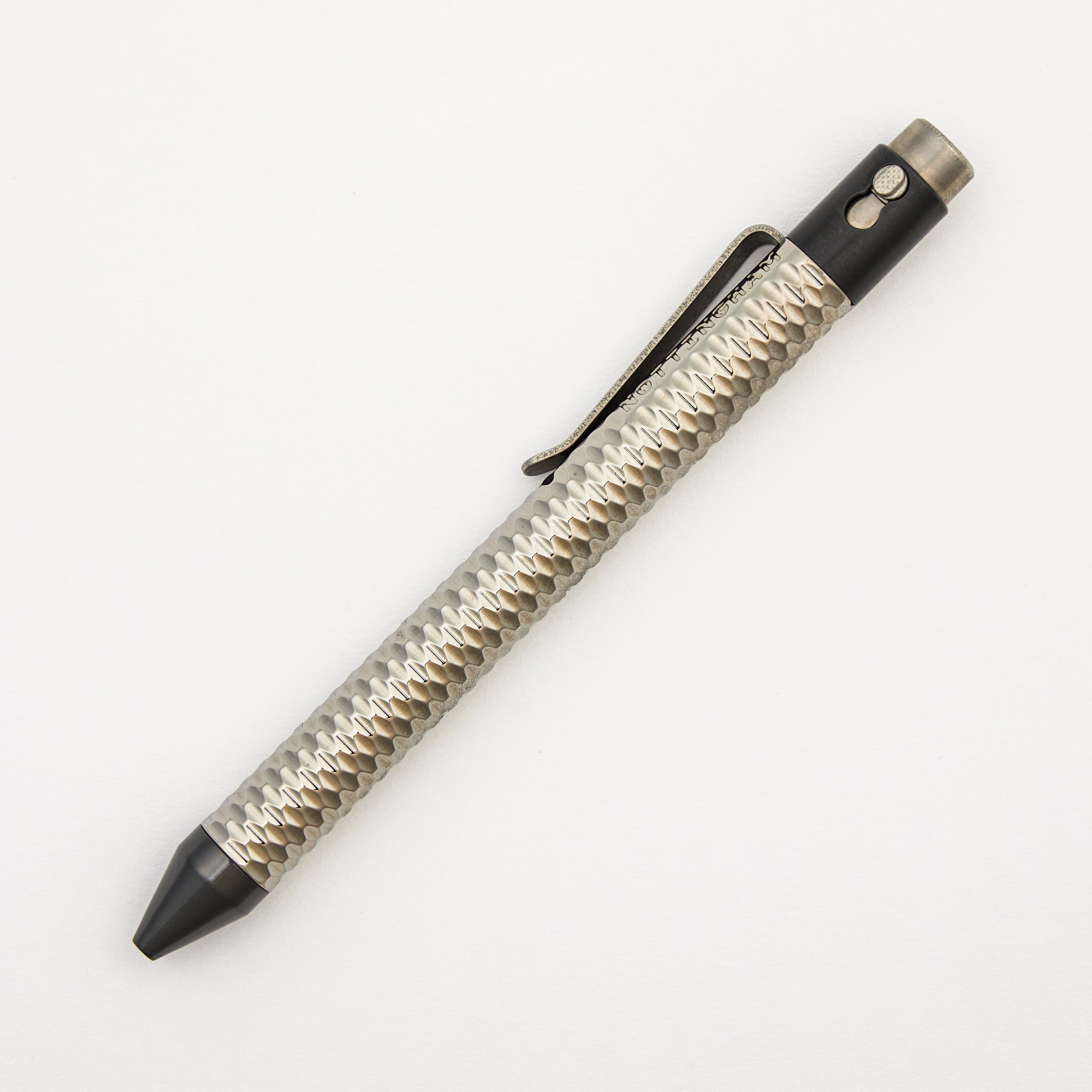 Cptn Axel Tibutton - Titanium Tuxedo Fully Carved High Polish W/ Zirc Hardware