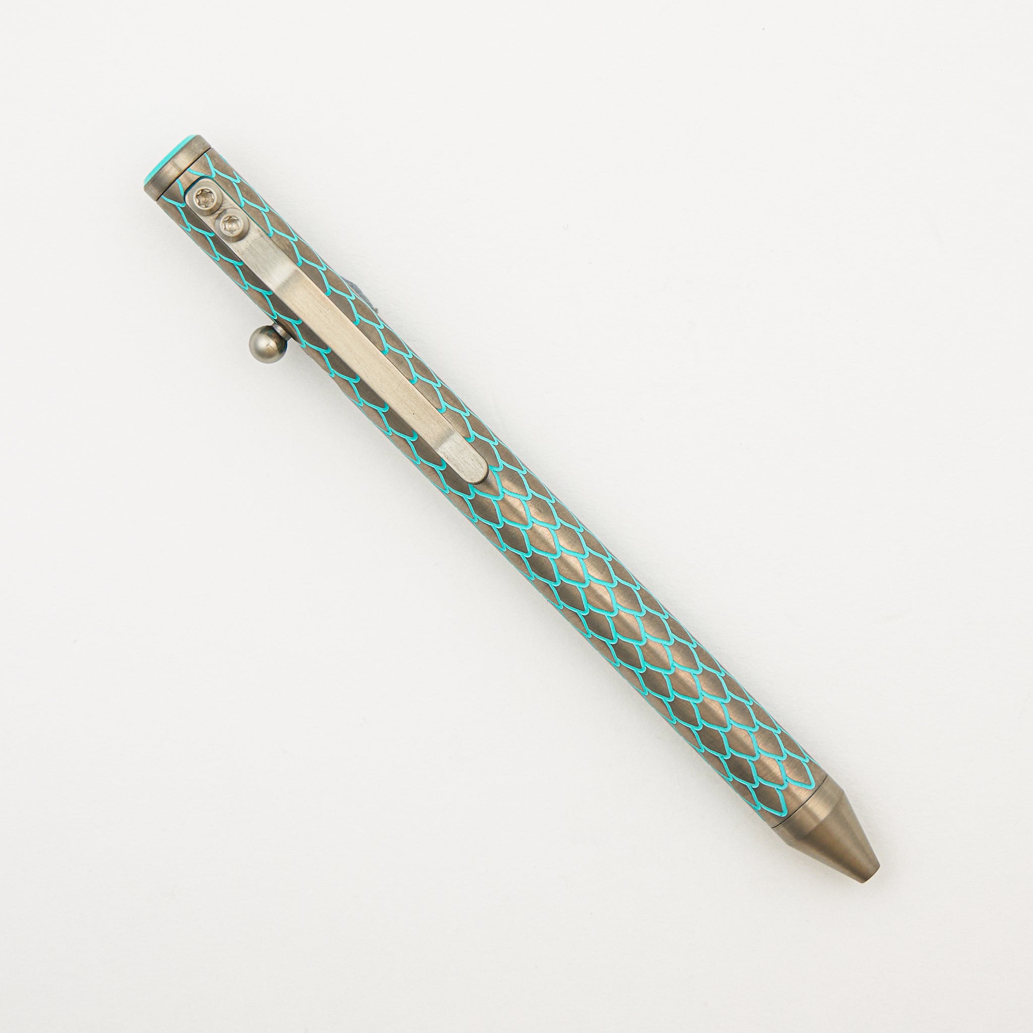 Cptn Axel Full Size TiBolt Pen - Lefty - Ti Tiffany Dragon