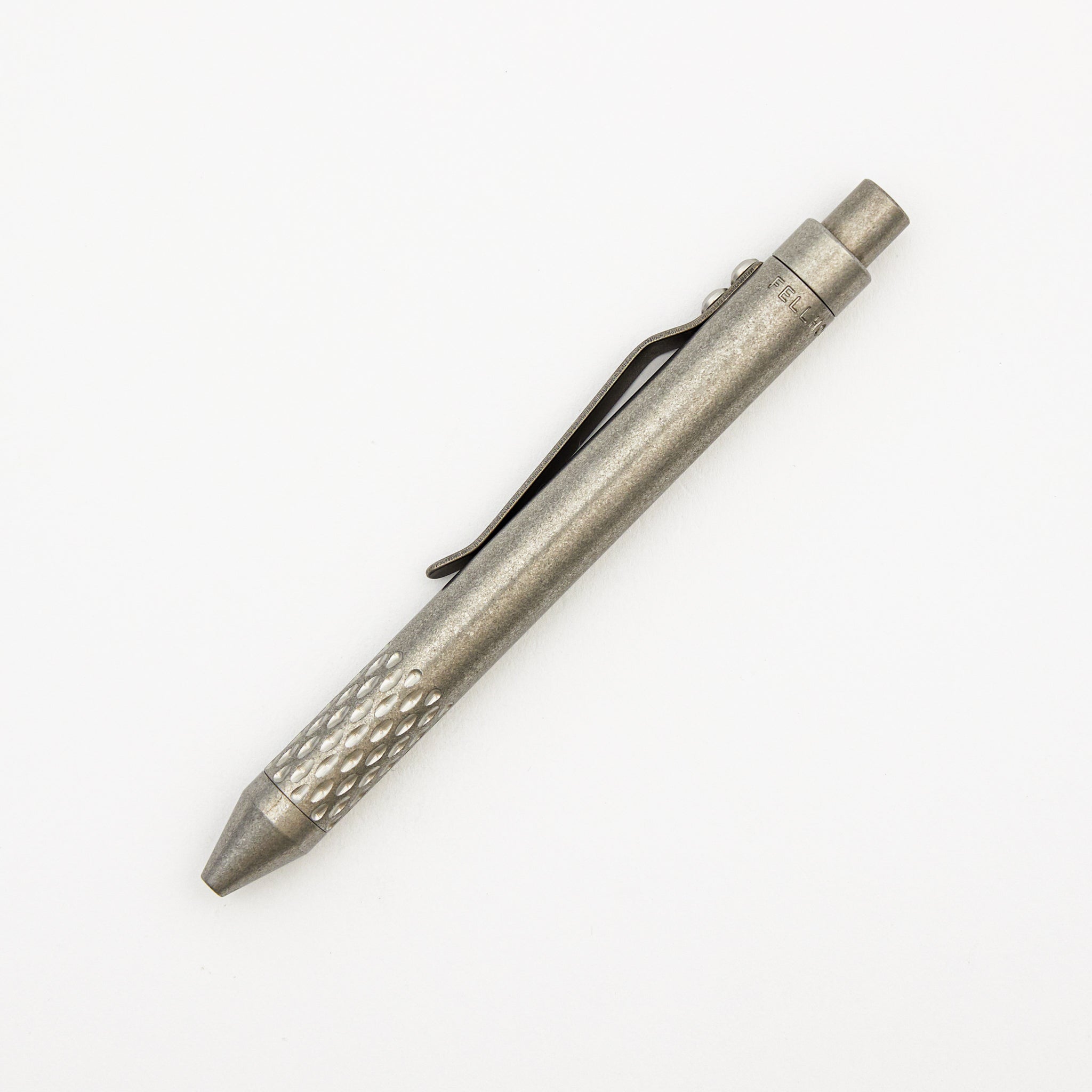 TiClicker Pen - Titanium Stonewashed Plain