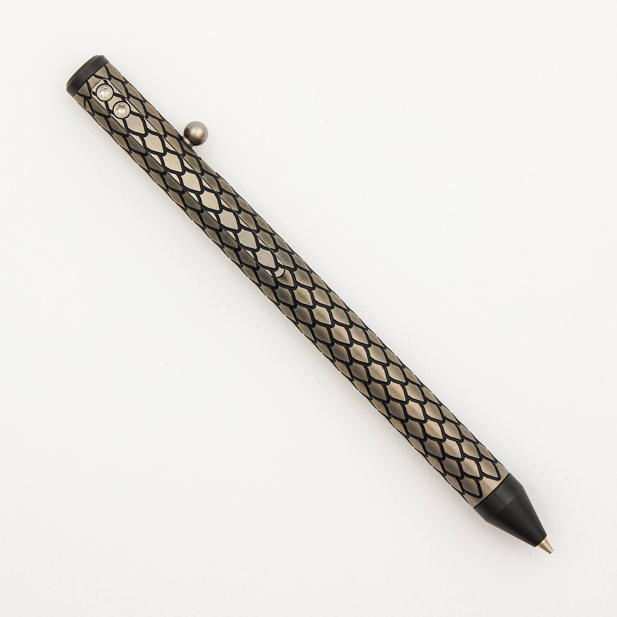 Cptn Axel Pencil - Titanium Tuxedo Dragon W/ Zirconium Accents