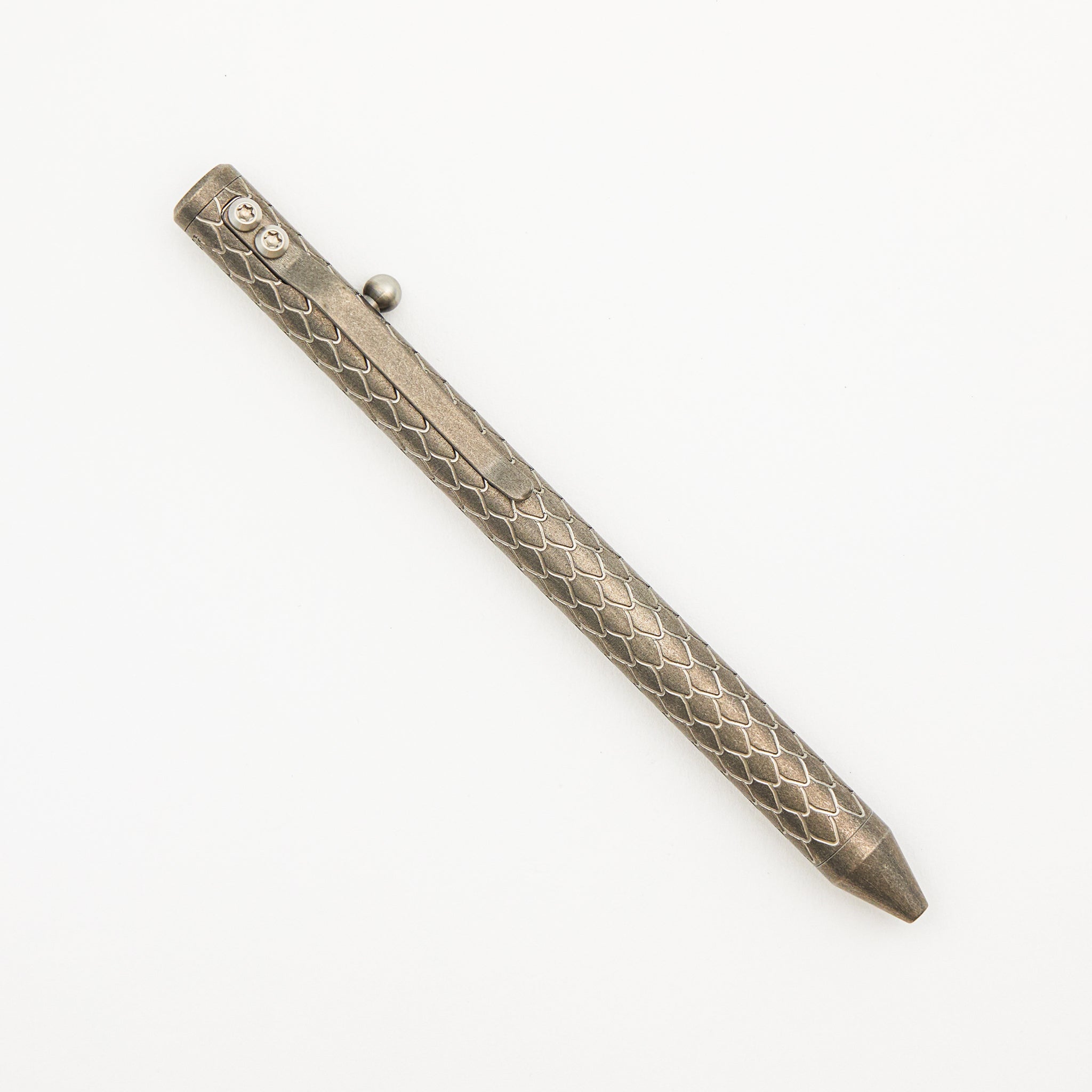 Full Size TiBolt Pen - Titanium Stonewashed Dragon