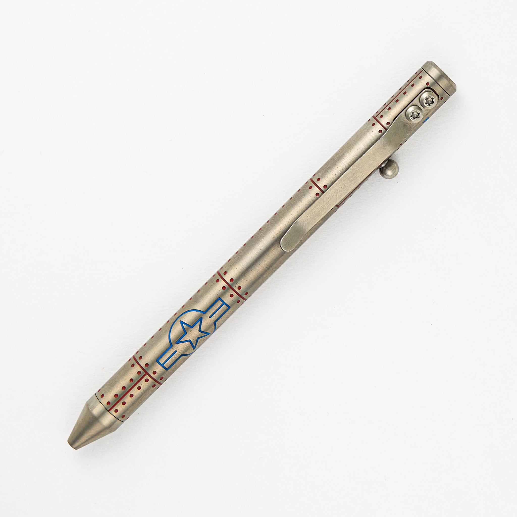 Cptn Axel Full Size TiBolt Pen - WW3 Merika Titanium