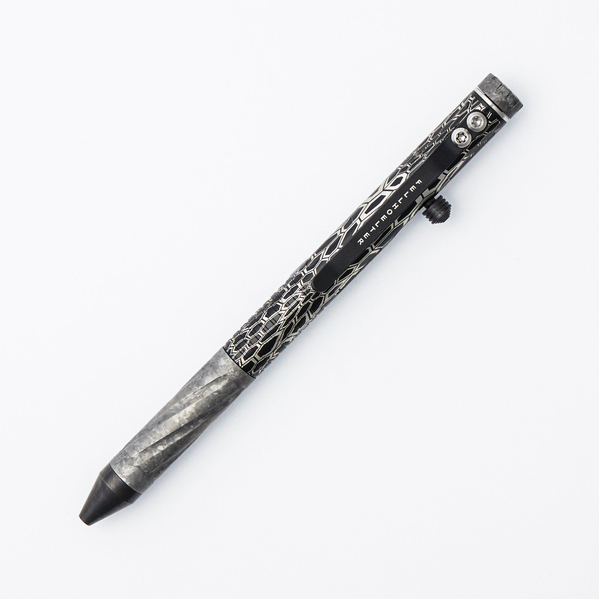 Cptn Axel Frankenbolt Pen - Titanium Kryptex Laser Body/Zirconium Hardware/CrystalTi Extender/Fap Cap
