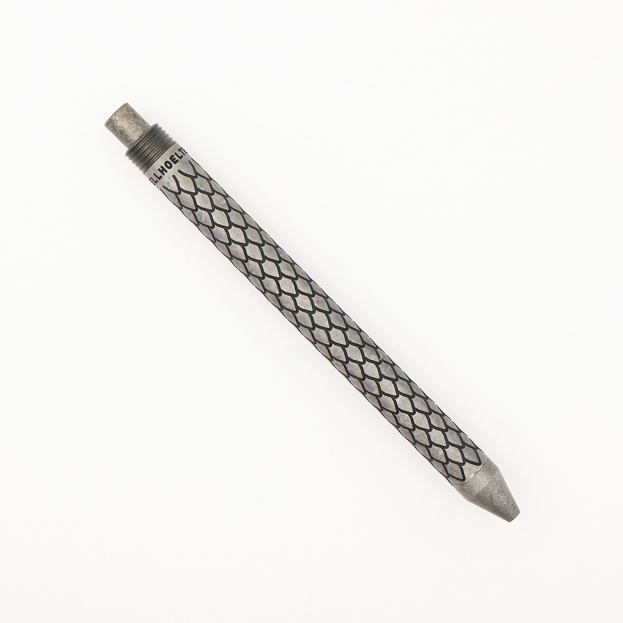 Cptn Axel TiClicker Pen - CrystalTi Tuxedo Dragon - Zirconium Accents