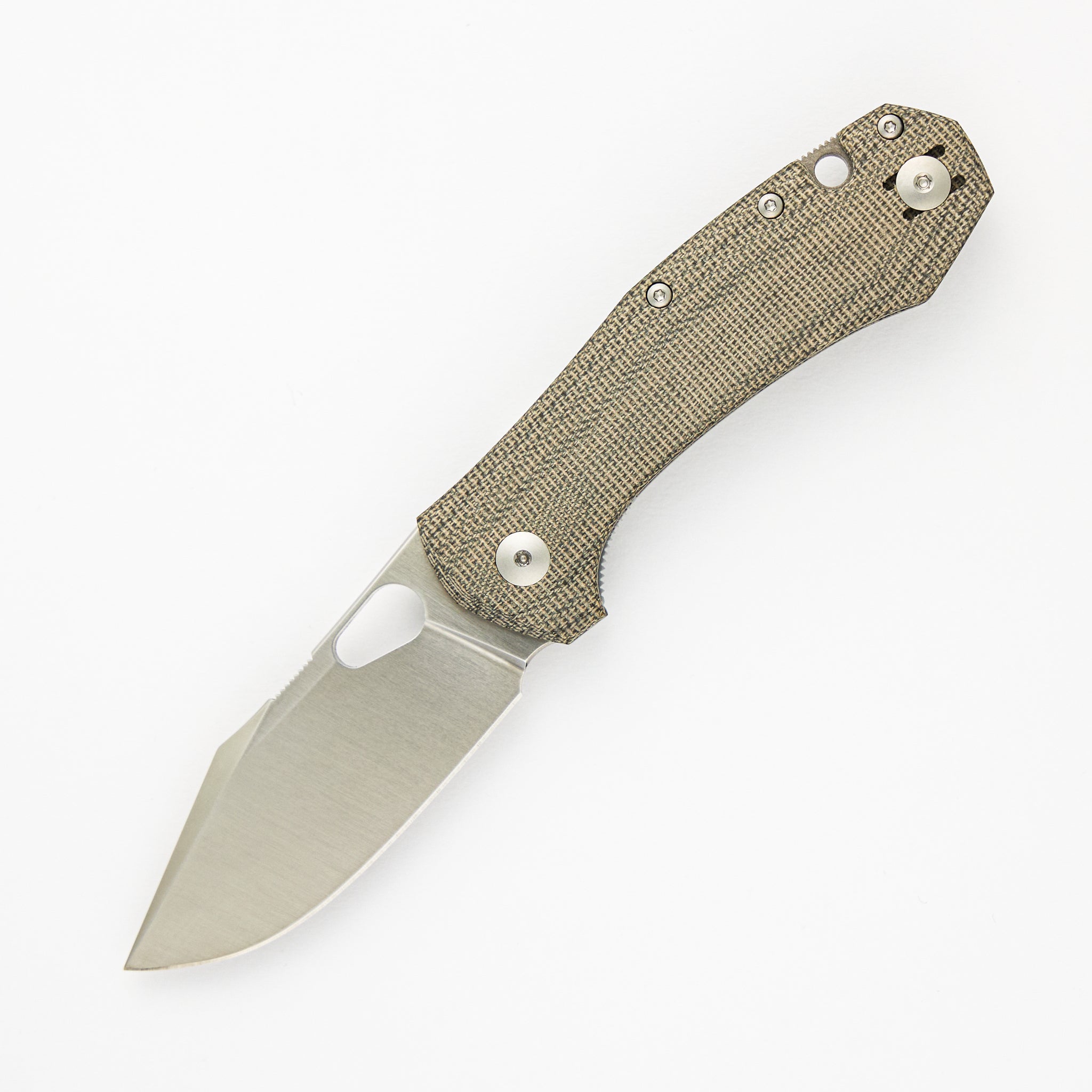 GiantMouse Atelier - Green Canvas Micarta