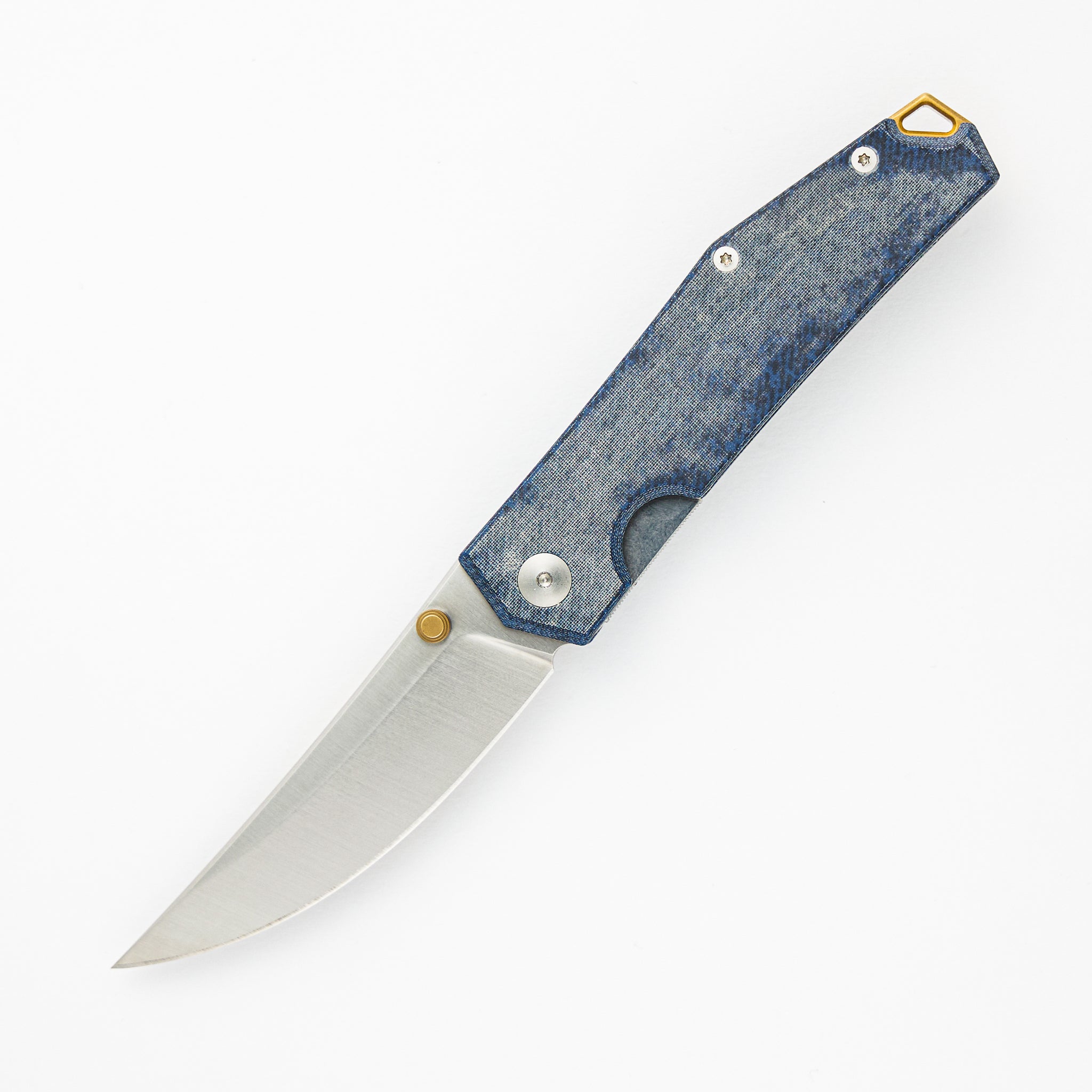 GiantMouse Clyde - Denim Micarta - Brass